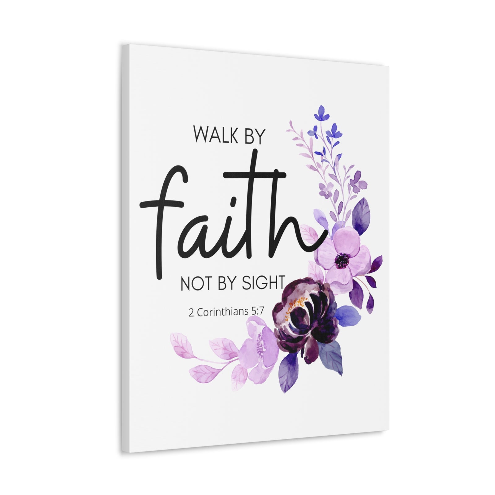 Scripture Walls 2 Corinthians 5:7 Walk by Faith Bible Verse Canvas Christian Wall Art Ready to Hang Unframed-Express Your Love Gifts
