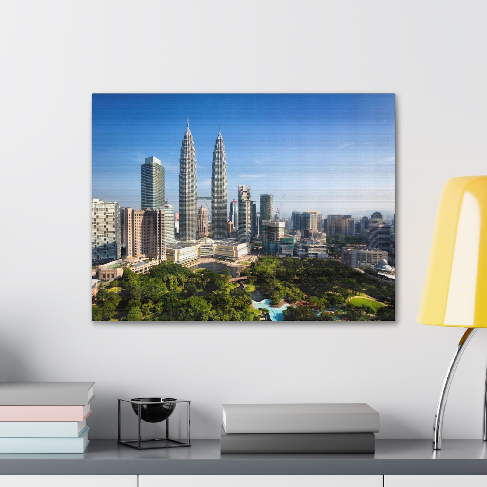Kuala Lumpur Daytime Skyline Canvas Artwork High-Quality Breathtaking Stunning Cityscape for Home Decor Ready to Hang-Express Your Love Gifts