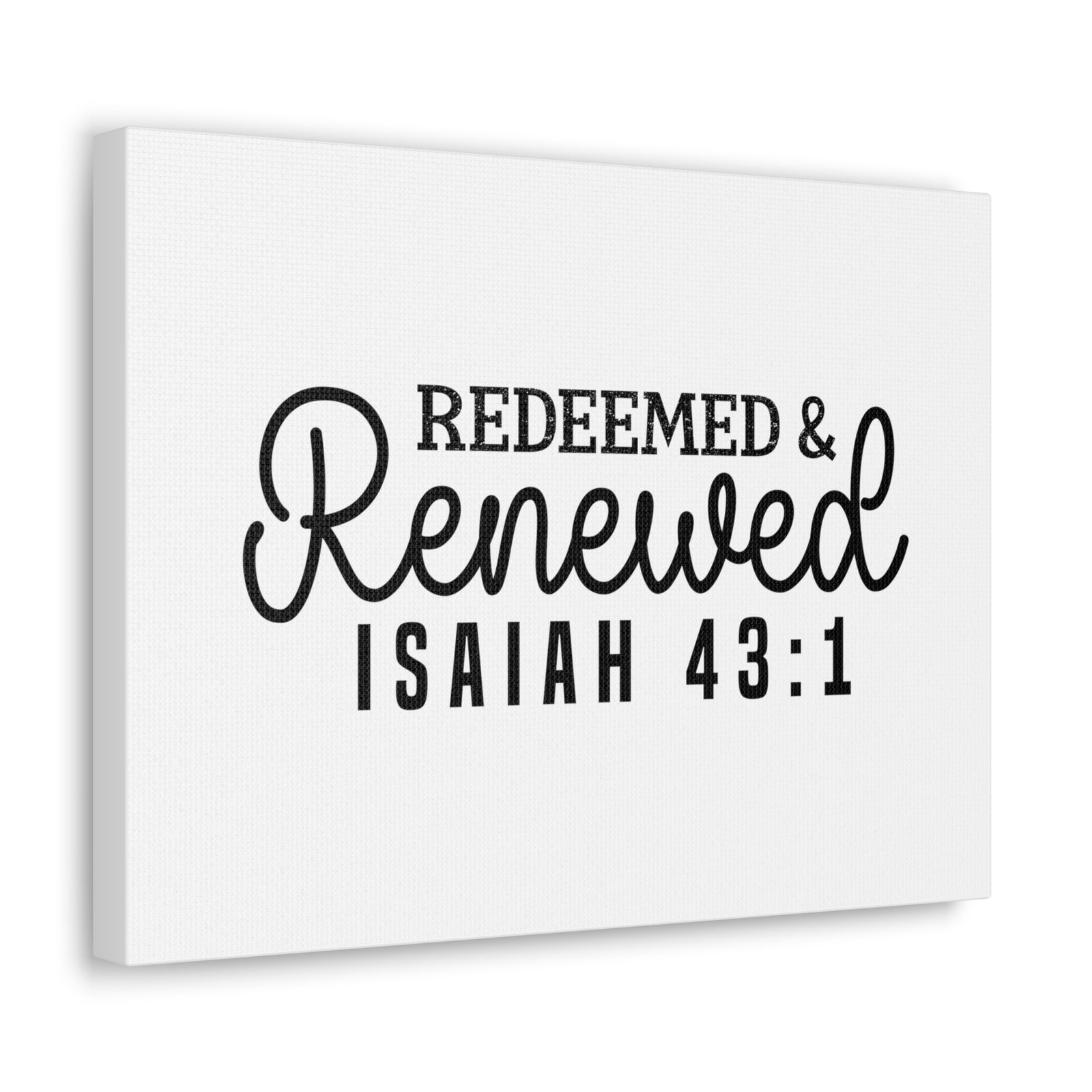 Scripture Walls Isaiah 43:1 Redeemed & Renewed Bible Verse Canvas Christian Wall Art Ready to Hang Unframed-Express Your Love Gifts