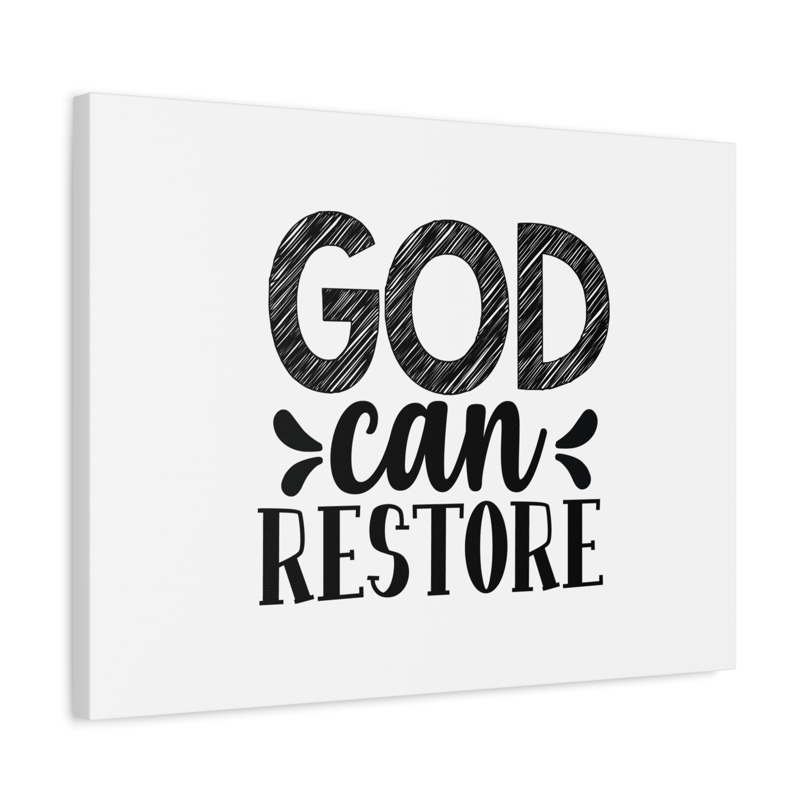 Scripture Canvas God Can Restore Psalm 23:3 Christian Wall Art Bible Verse Print Ready to Hang-Express Your Love Gifts
