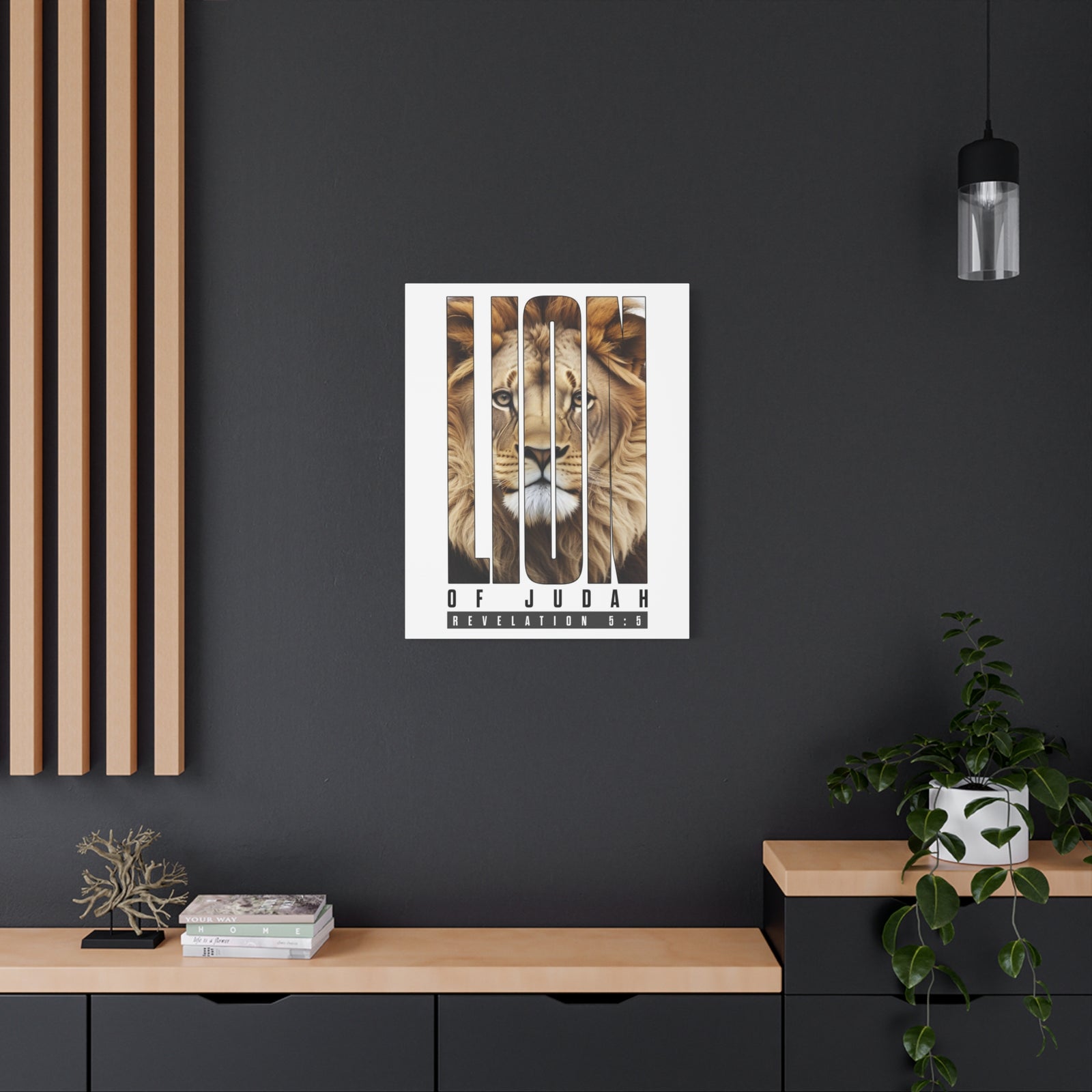 Scripture Walls Revelation 5:5 Lion of Judah Bible Verse Canvas Christian Wall Art Ready to Hang Unframed-Express Your Love Gifts