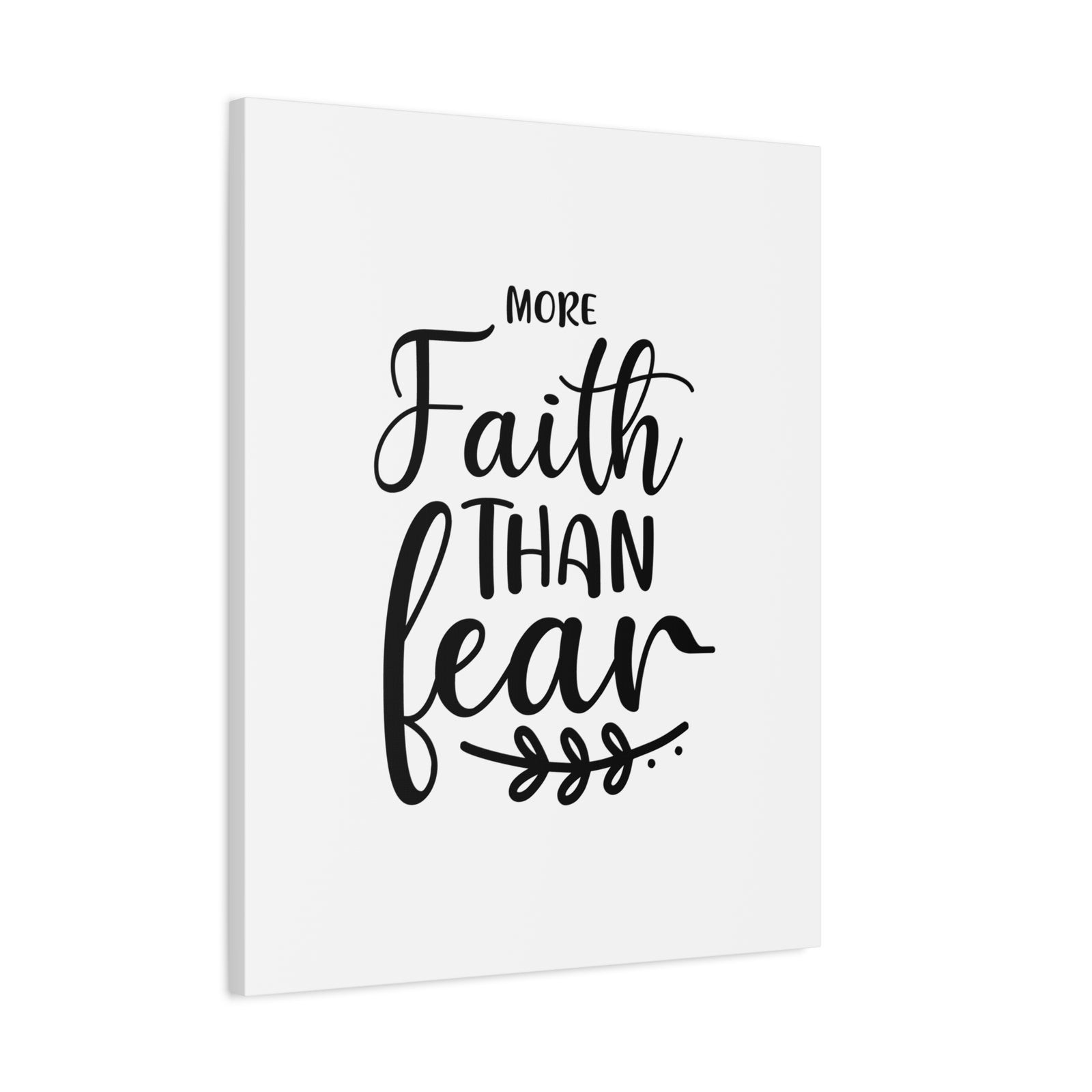 Scripture Walls More Faith Than Fear Psalm 34:4 Leaves Christian Wall Art Print Ready to Hang-Express Your Love Gifts