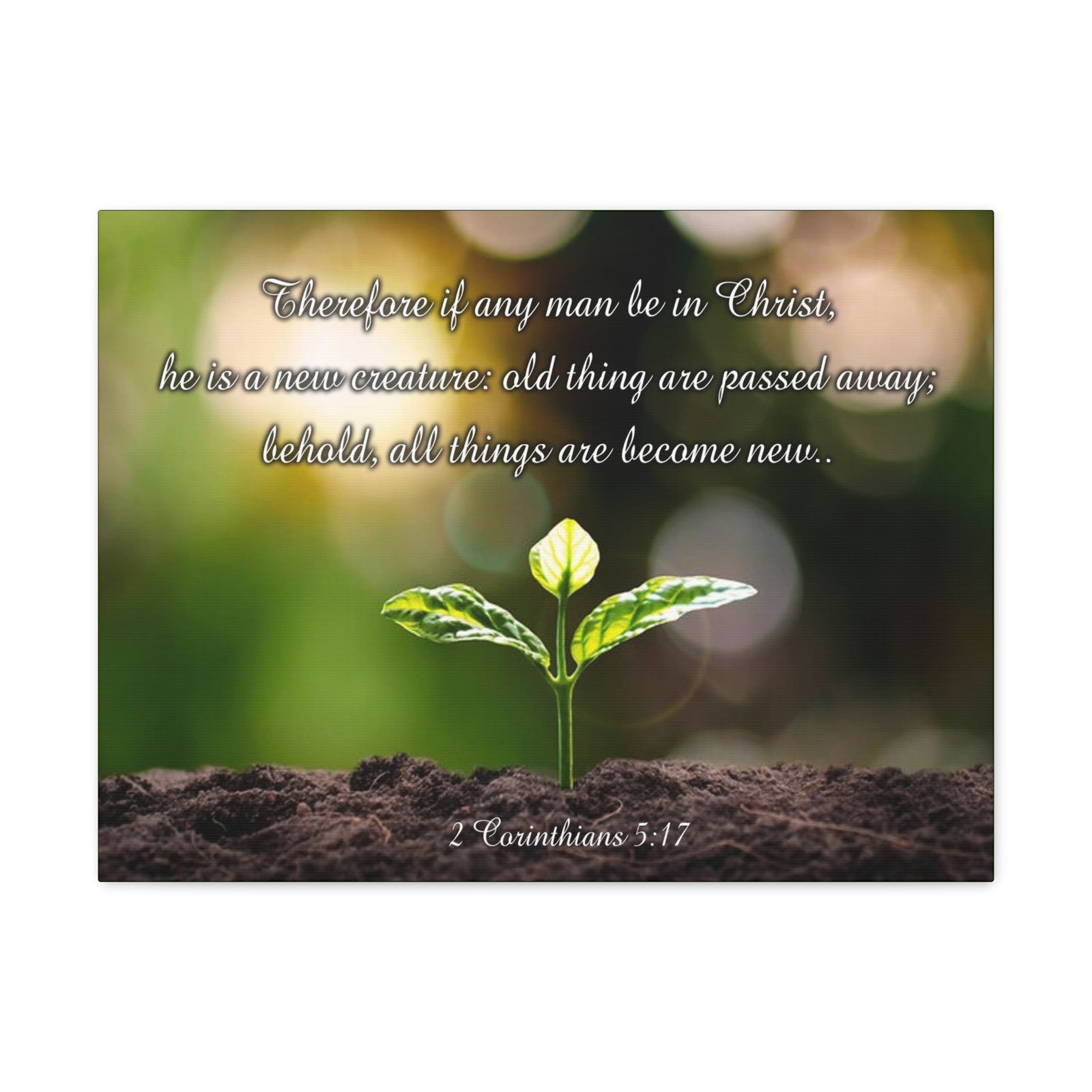 Scripture Walls Men Be in Christ 2 Corinthians 5:17 Christian Wall Art Print Ready to Hang Unframed-Express Your Love Gifts