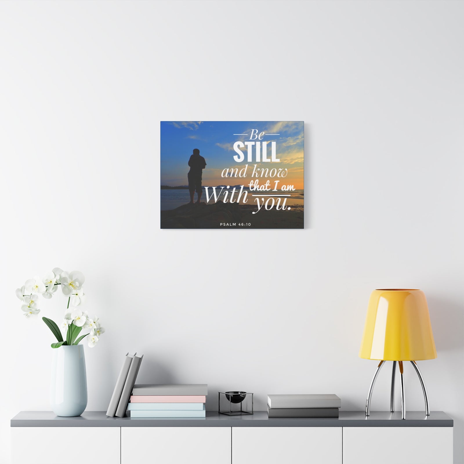 Scripture Walls I Am With You Psalm 46:10 Bible Verse Canvas Christian Wall Art Ready to Hang-Express Your Love Gifts