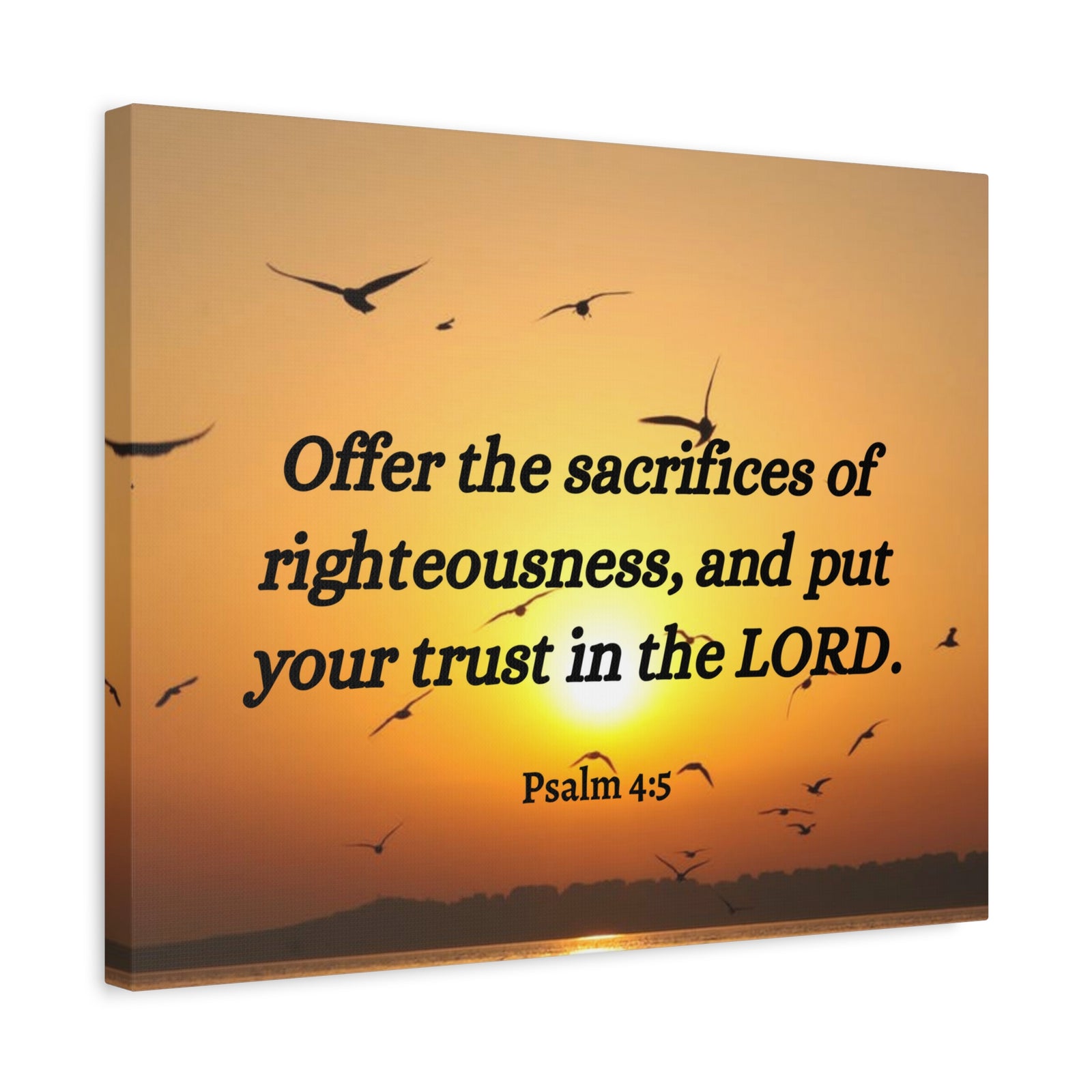 Scripture Walls Sacrifices Of Righteousness Psalm 4:5 Bible Verse Canvas Christian Wall Art Ready to Hang-Express Your Love Gifts