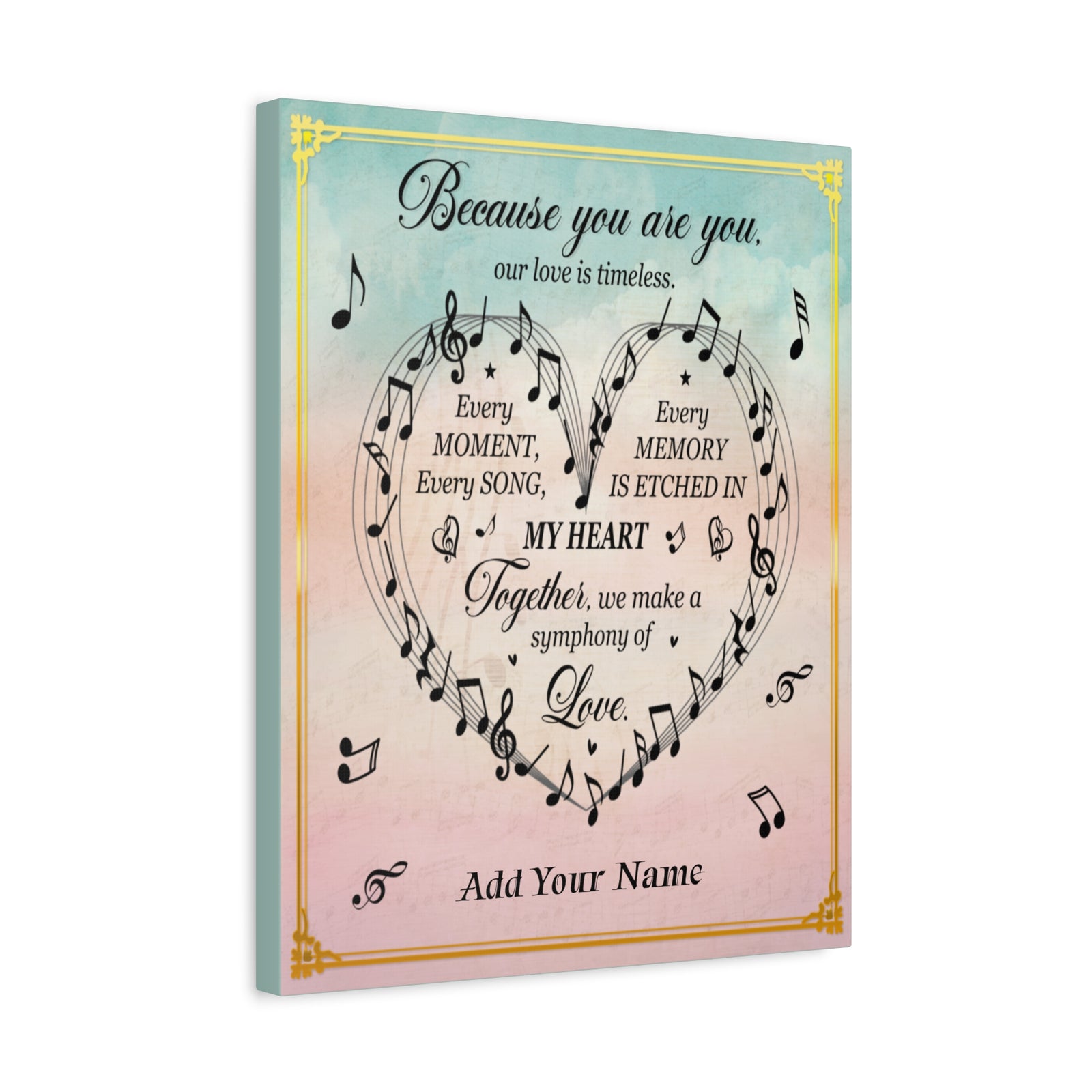 Personalized To My Wife Symphony of Love Canvas Wall Art - Romantic Gift for Her-Express Your Love Gifts