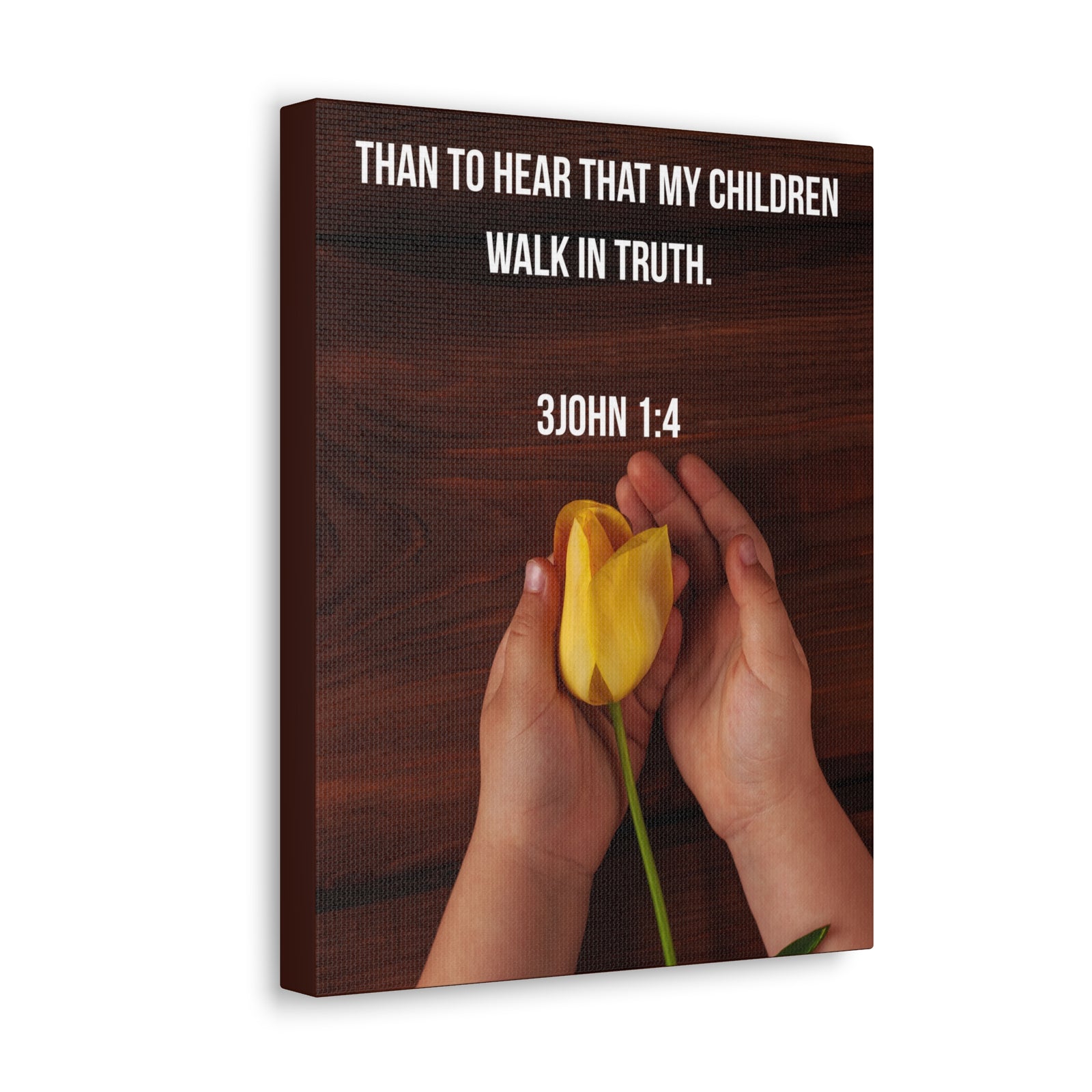 Scripture Canvas Walk In Truth 3 John 1:4 Christian Wall Art Bible Verse Print Ready to Hang-Express Your Love Gifts