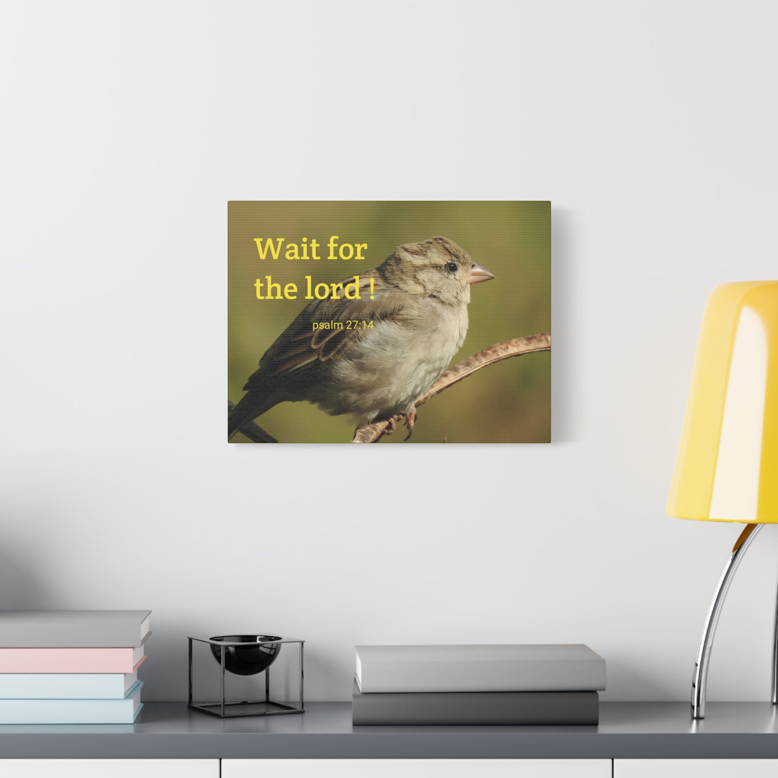 Scripture Walls Wait For The Lord Psalm 27:14 Bible Verse Canvas Christian Wall Art Ready to Hang-Express Your Love Gifts
