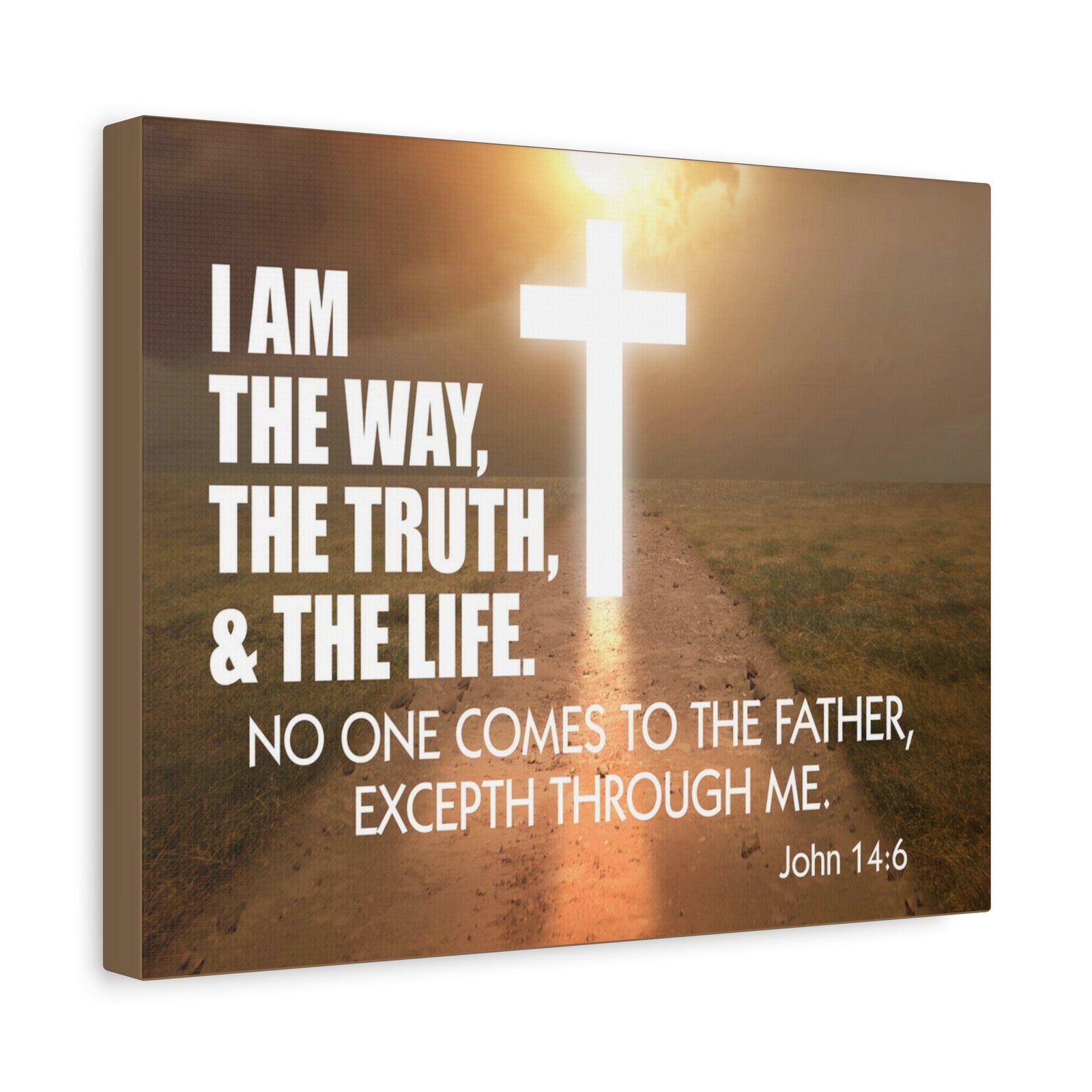 Bible Verse Canvas I Am The Way John 14:6 Wall Art Christian Home Decor-Express Your Love Gifts