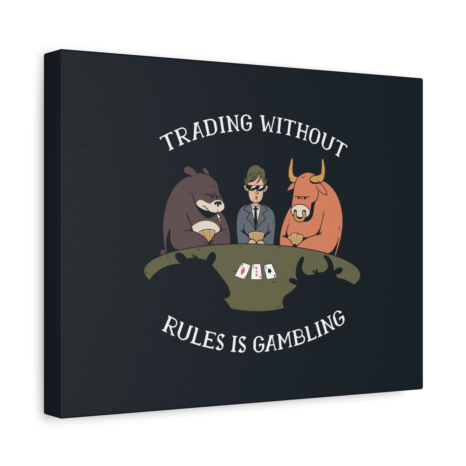 Scripture Canvas Trading Without Rules Is Gambling Christian Wall Art Bible Verse Print Ready to Hang-Express Your Love Gifts