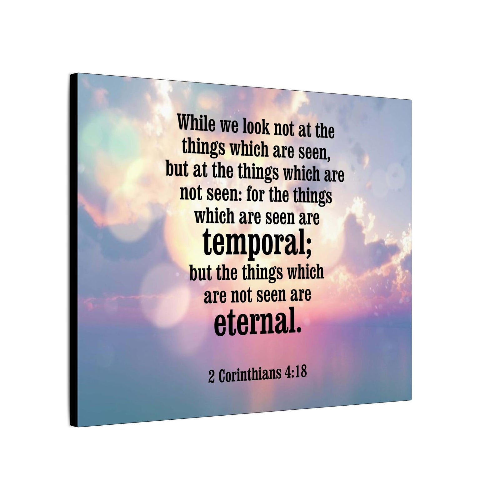 Scripture Canvas Temporal and Eternal Things 2 Corinthians 4:18 Christian Wall Art Bible Verse Print Ready to Hang-Express Your Love Gifts