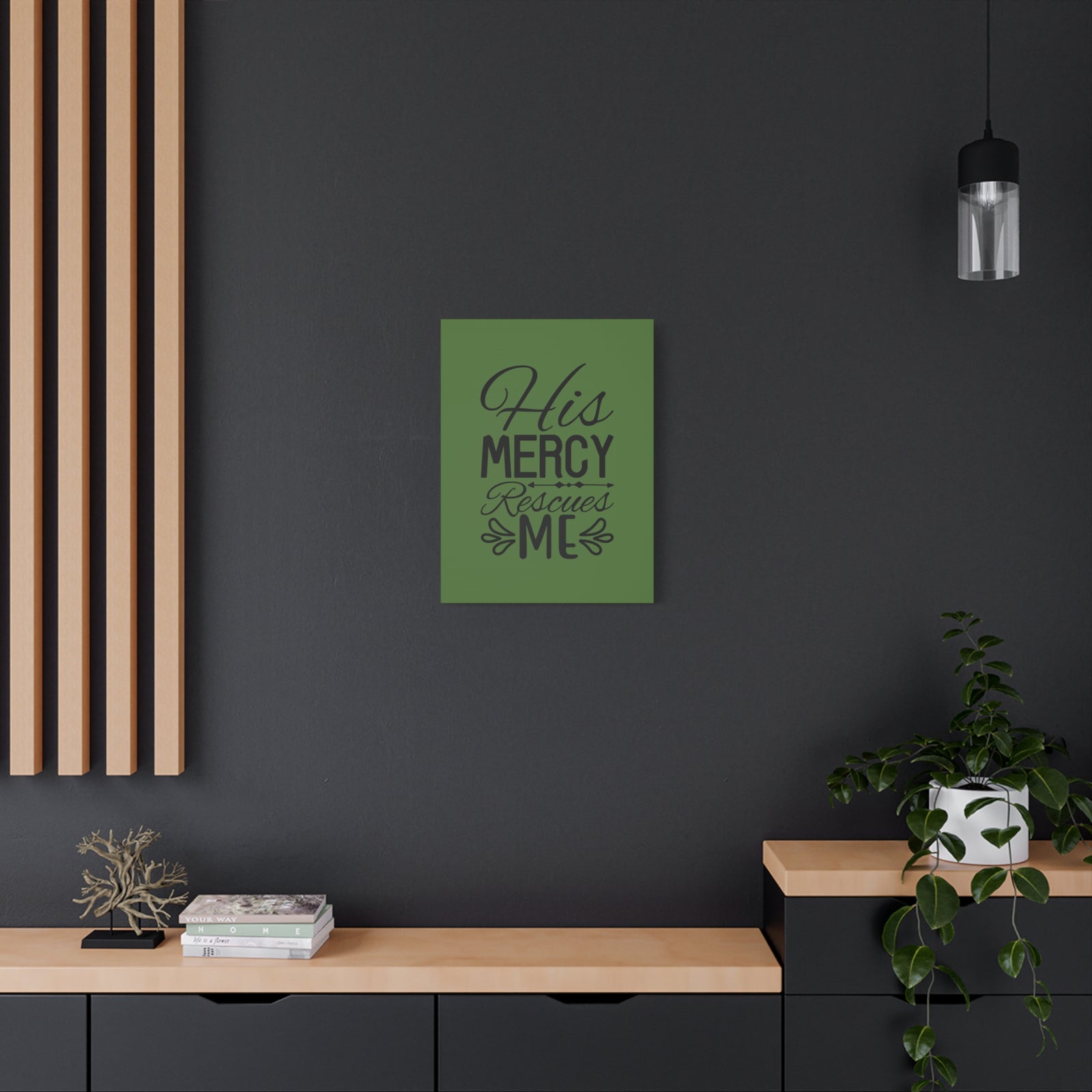 Scripture Walls Rescues Me Dark Green Psalm 71:2 Bible Canvas Christian Wall Art Ready to Hang-Express Your Love Gifts