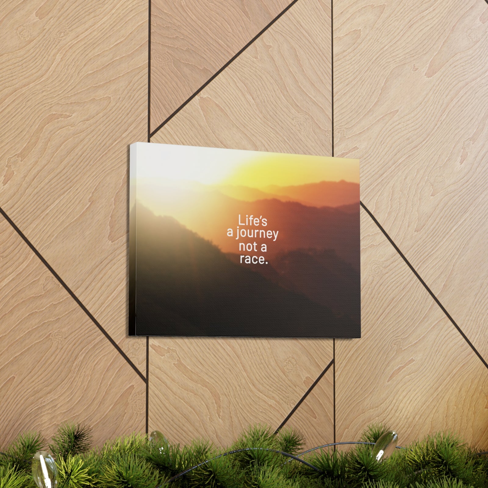 Scripture Walls Inspirational Quote Canvas Life's A Journey Not A Race Wall Art Motivational Motto Inspiring Prints Artwork Decor Ready to Hang-Express Your Love Gifts