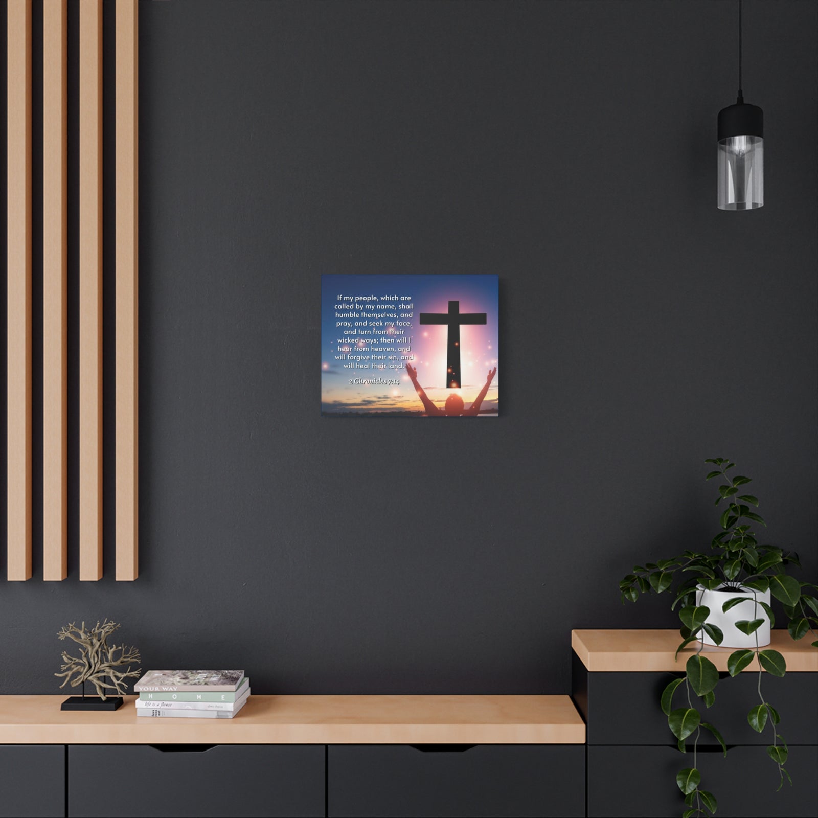 Scripture Walls Hear From Heaven 2 Chronicles 7:14 Bible Verse Canvas Christian Wall Art Ready to Hang-Express Your Love Gifts