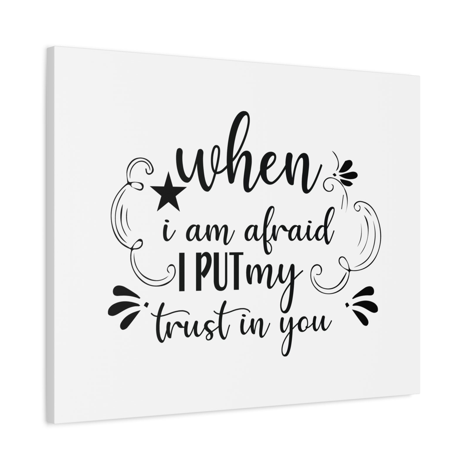 Scripture Canvas I Put My Trust In You Psalm 56:4 Christian Wall Art Bible Verse Print Ready to Hang-Express Your Love Gifts