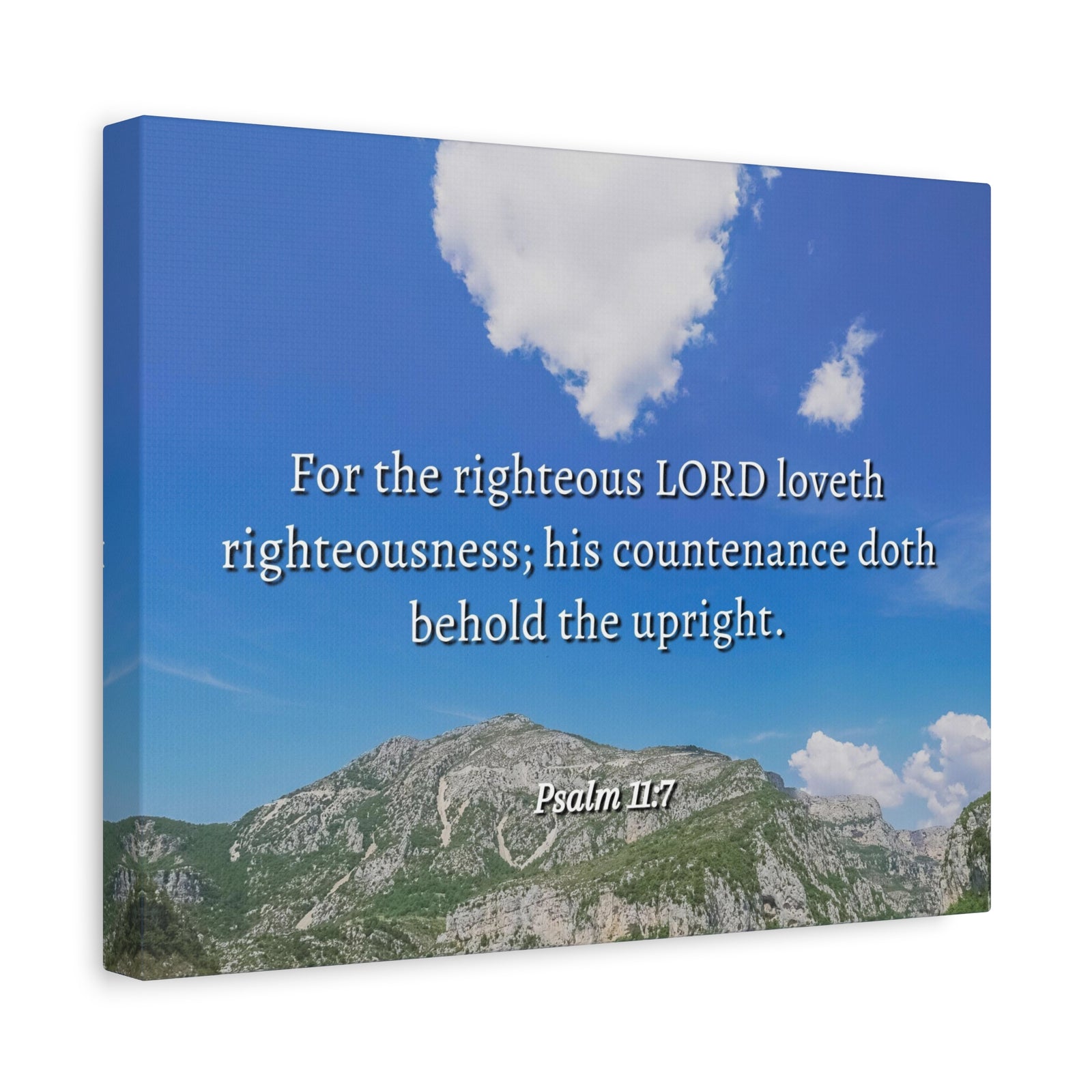 Scripture Canvas Lord Loves Righteousness Psalm 11:7 Christian Wall Art Bible Verse Print Ready to Hang-Express Your Love Gifts