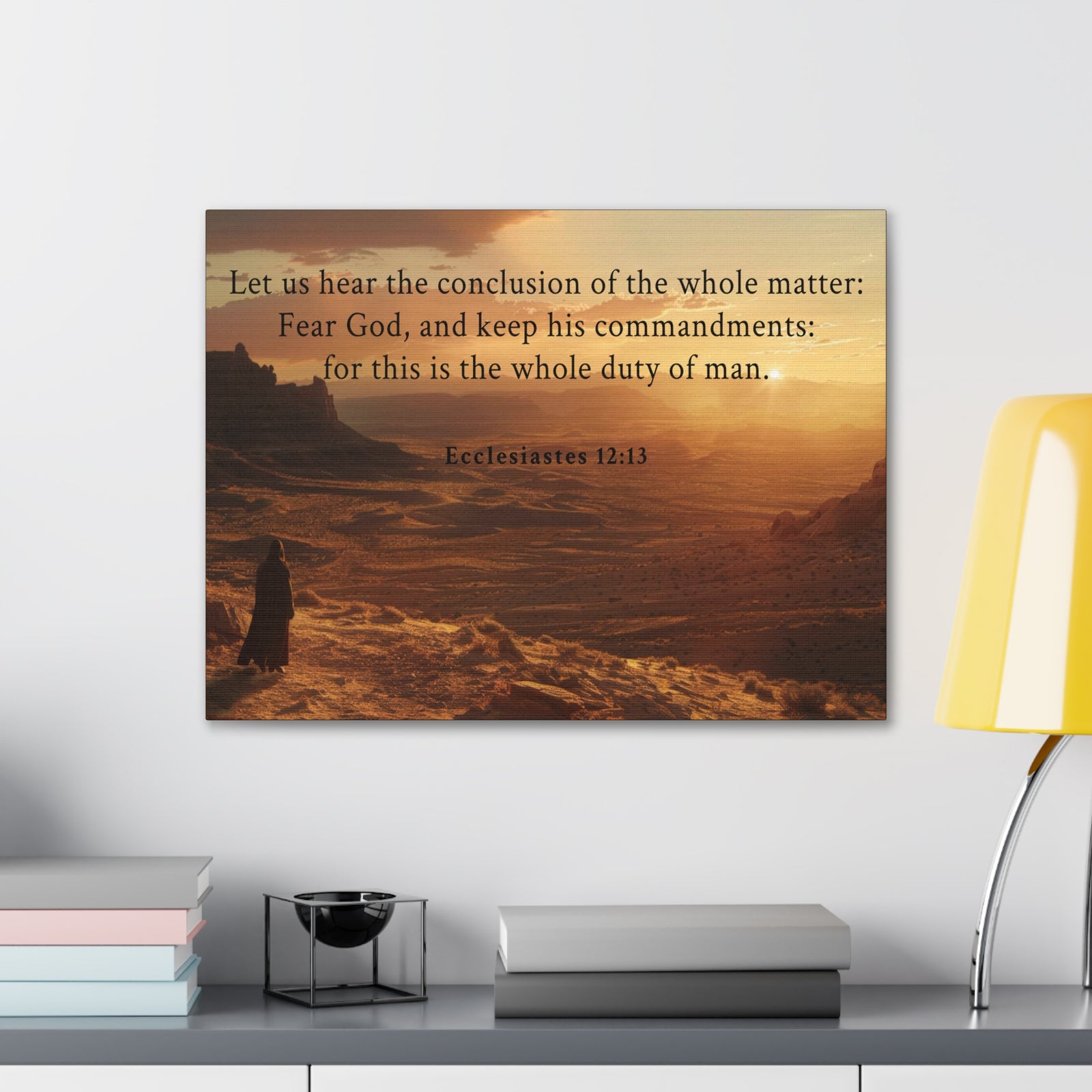Scripture Walls Ecclesiastes 12:13 Bible Verse Canvas Christian Wall Art Ready to Hang Unframed-Express Your Love Gifts