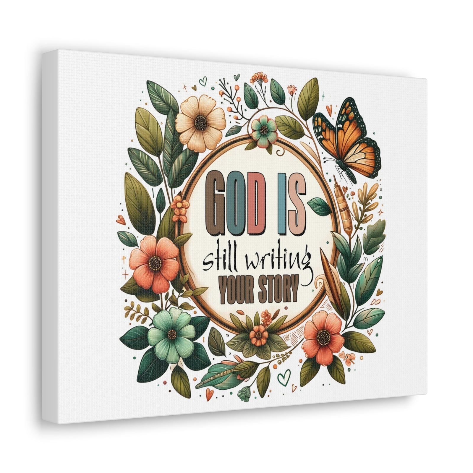 Scripture Walls God is Still Writing Bible Verse Canvas Christian Wall Art Ready to Hang Unframed-Express Your Love Gifts