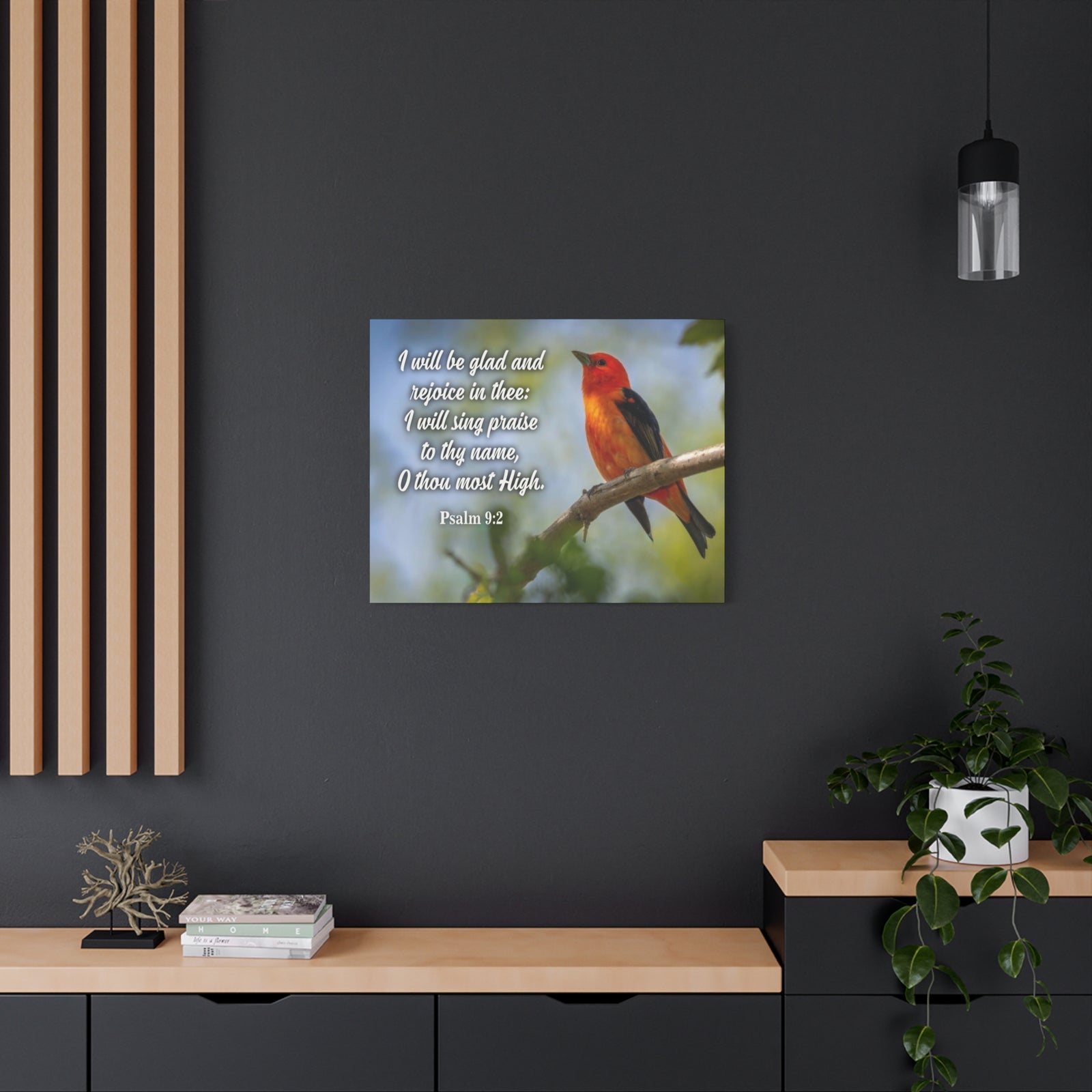 Bible Verse Canvas I WIll Sing Praise Psalm 9:2 Christian Home Decor Scripture Art-Express Your Love Gifts