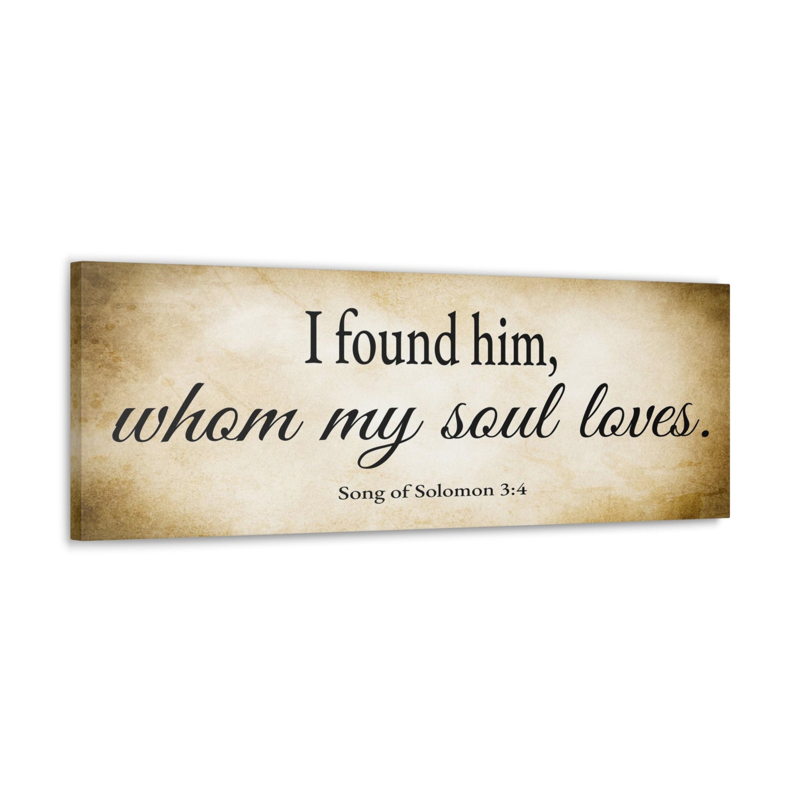 Scripture Walls Song of Solomon 3:4 Gold Bible Verse Canvas Christian Wall Art Ready to Hang Unframed-Express Your Love Gifts