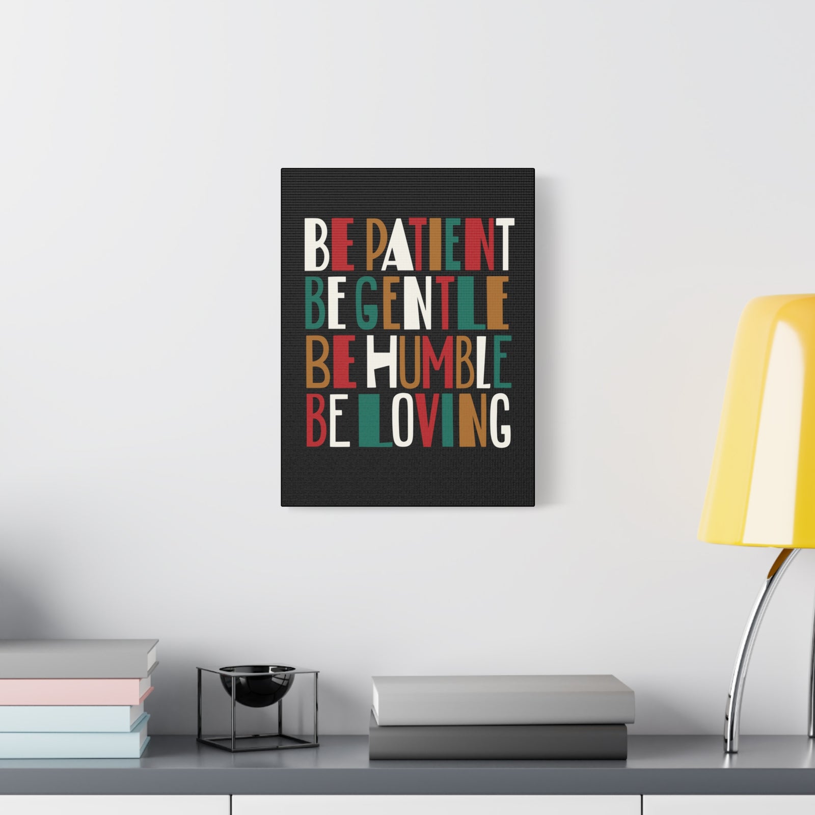 Scripture Canvas Be Patient Be Gentle 1 Timothy 6:11 Christian Wall Art Bible Verse Print Ready To Hang-Express Your Love Gifts