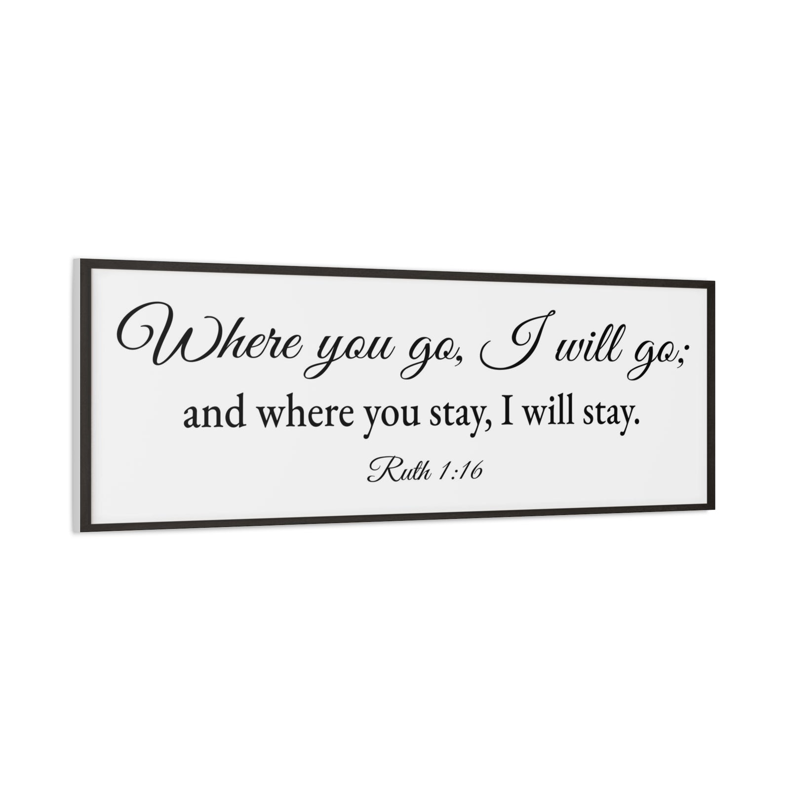 Scripture Walls Ruth 1:16 White Bible Verse Canvas Christian Wall Art Ready to Hang Unframed-Express Your Love Gifts