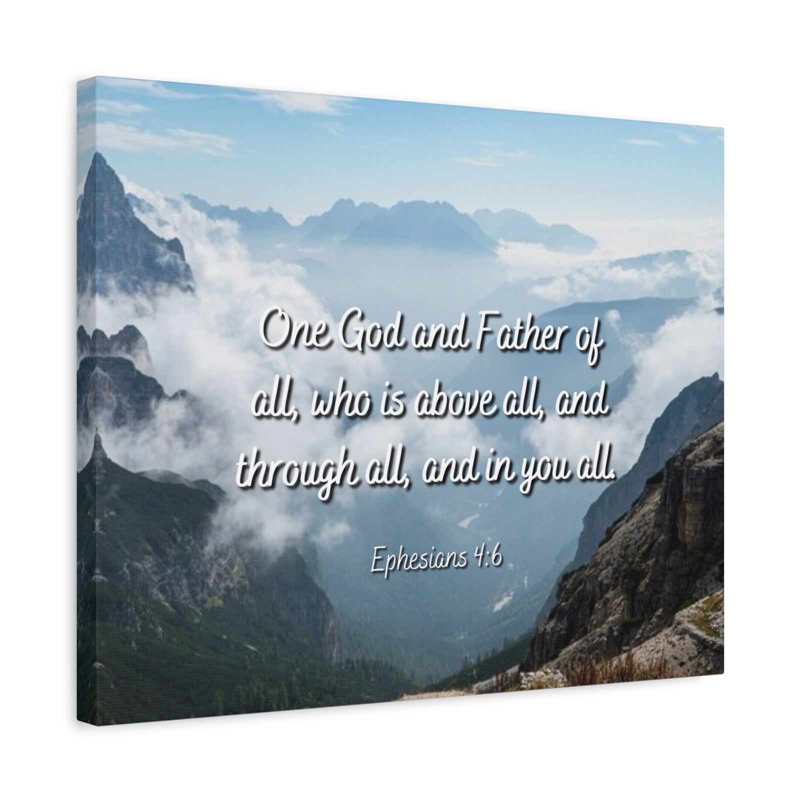 Scripture Canvas Above All Ephesians 4:6 Christian Wall Art Bible Verse Print Ready to Hang-Express Your Love Gifts