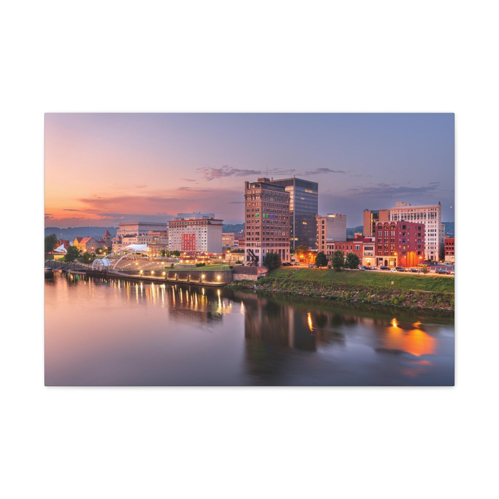 Charleston Night Skyline Canvas Artwork High-Quality Breathtaking Stunning Cityscape for Home Decor Ready to Hang-Express Your Love Gifts