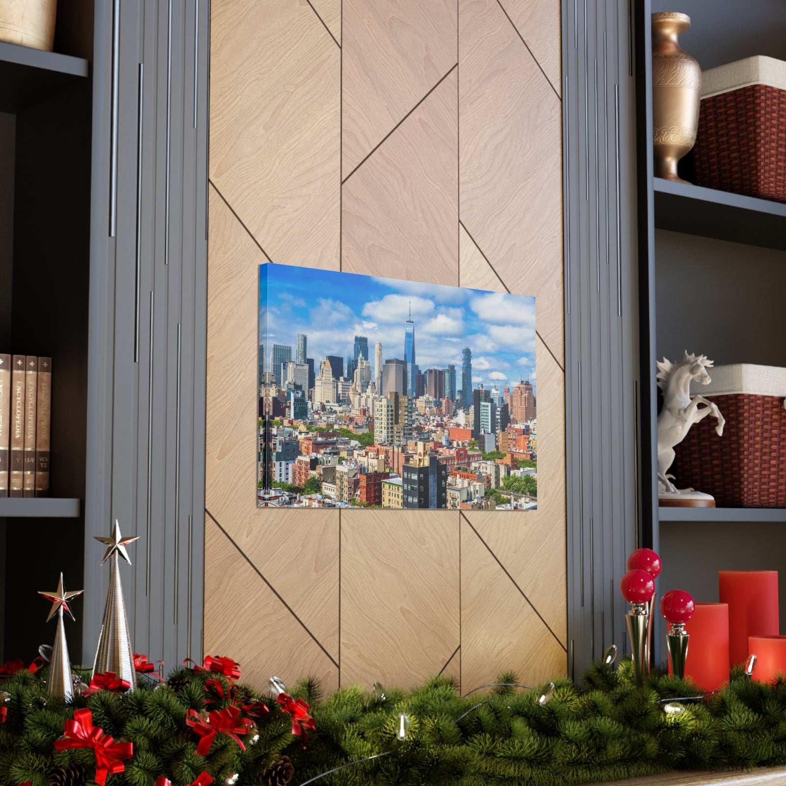 New York Daytime Skyline Canvas Artwork High-Quality Breathtaking Stunning Cityscape for Home Decor Ready to Hang-Express Your Love Gifts