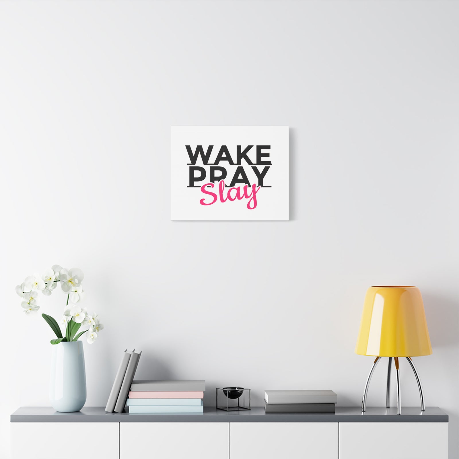 Scripture Walls Wake Pray Slay Psalm 143:8 Christian Wall Art Print Ready to Hang-Express Your Love Gifts