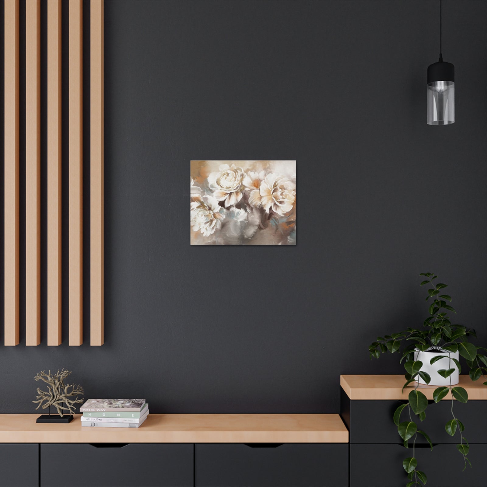 Oil Painting With Flower Rose & Peonies Flower Canvas Wall Art for Home Decor Ready-to-Hang-Express Your Love Gifts