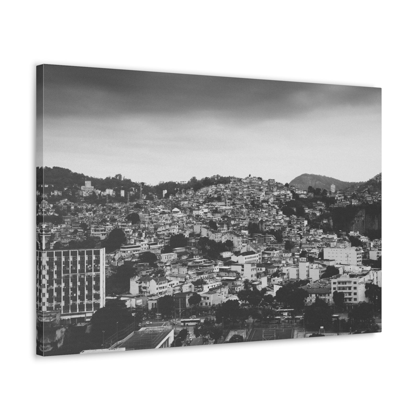 Rio de Janeiro Black And White Skyline Canvas Artwork High-Quality Breathtaking Stunning Cityscape for Home Decor Ready to Hang-Express Your Love Gifts
