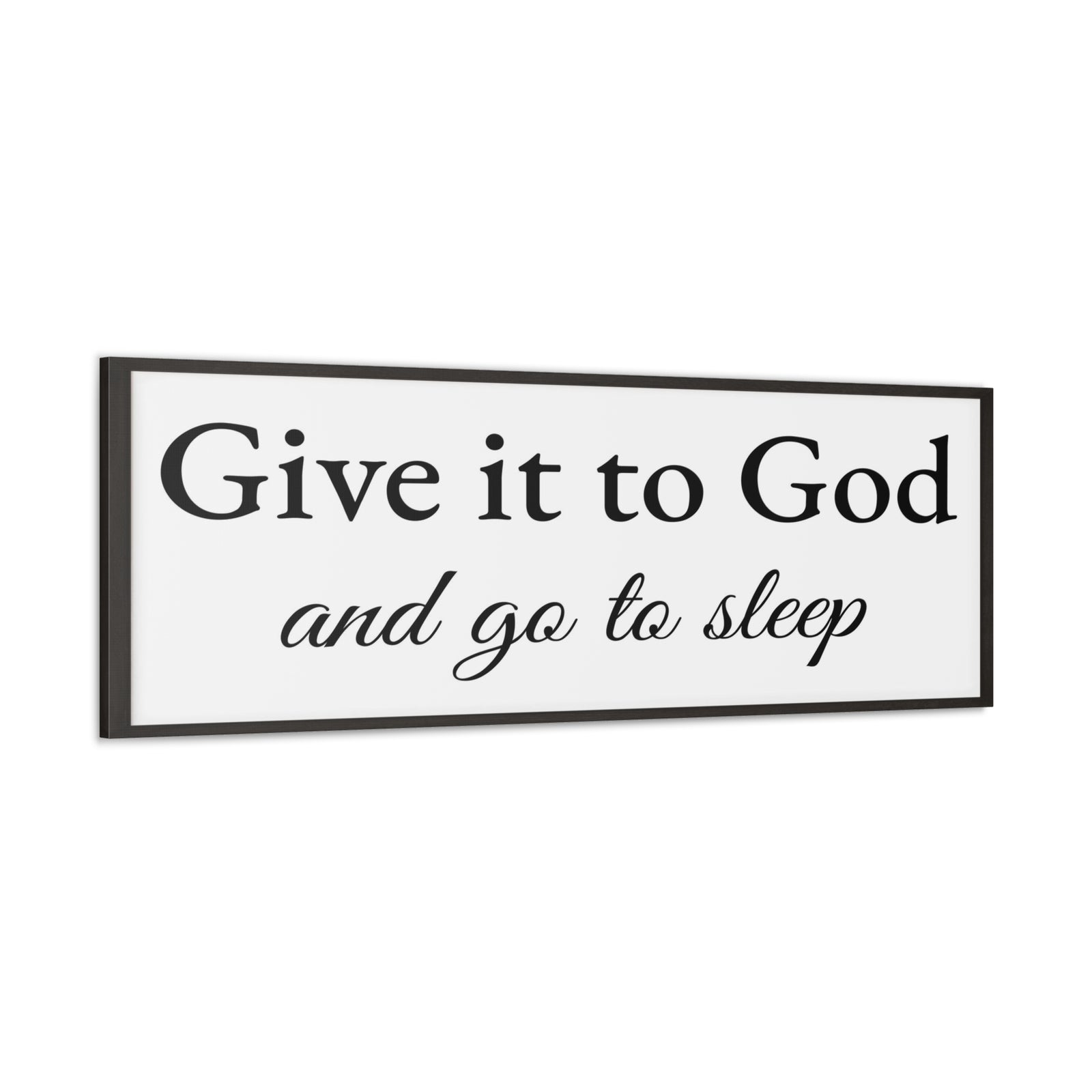 Scripture Walls Give It To God Proverbs 3:24-26 White Bible Verse Canvas Christian Wall Art Ready to Hang Unframed-Express Your Love Gifts