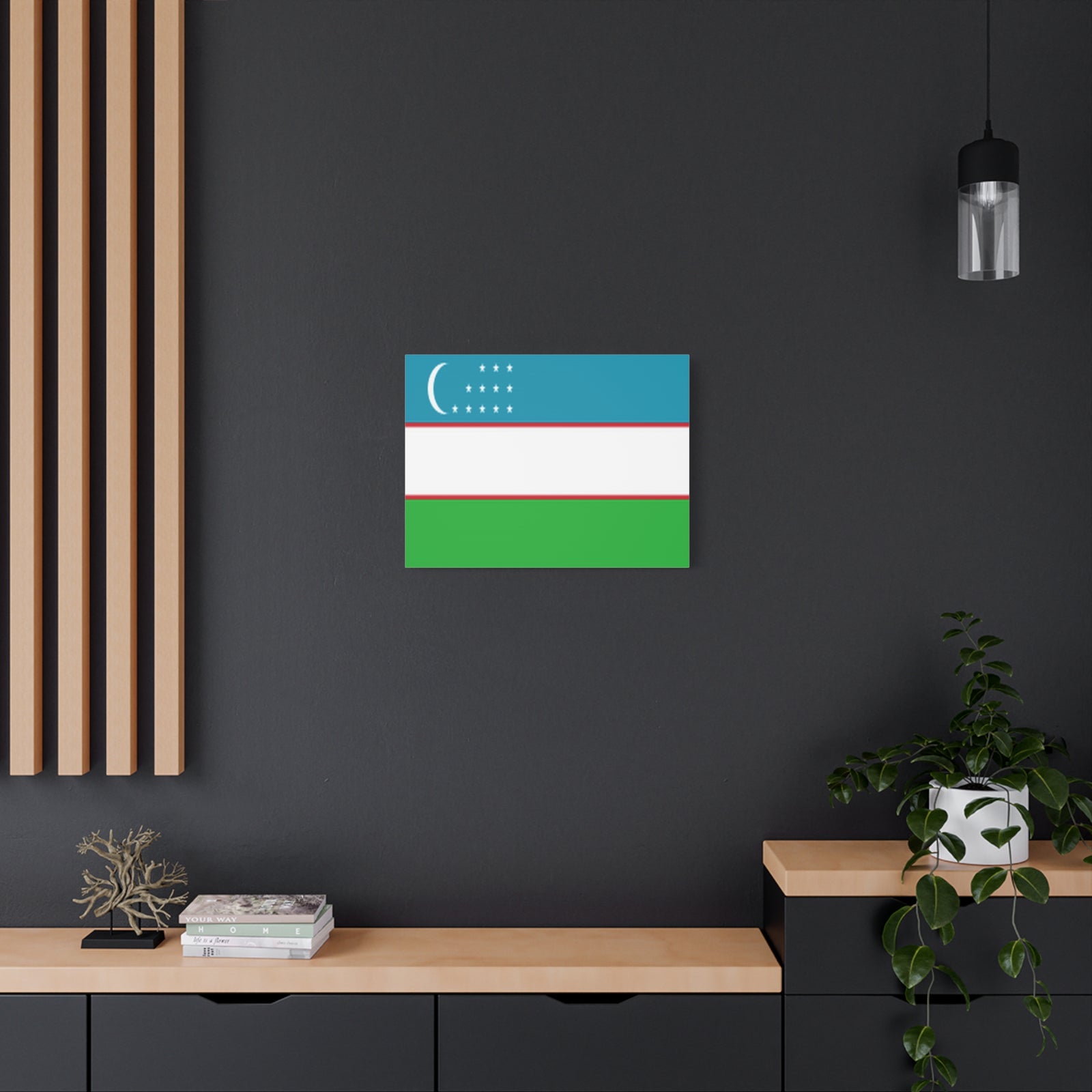 Uzbekistan Country Flag Canvas Vibrant Wall Art Unframed Home Decor-Express Your Love Gifts