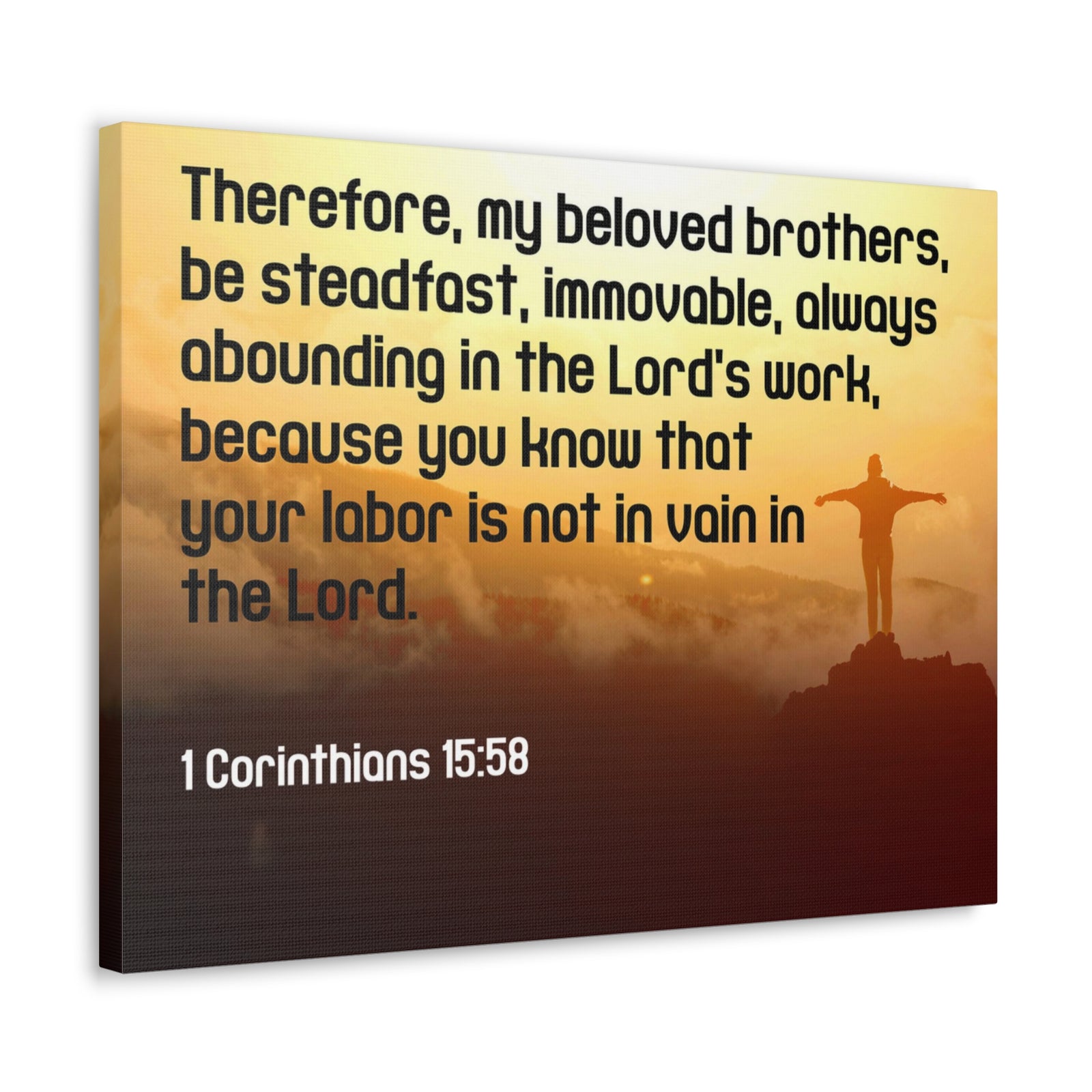 Lord's Work 1 Corinthians 15:58 Christian Dad Canvas-Express Your Love Gifts
