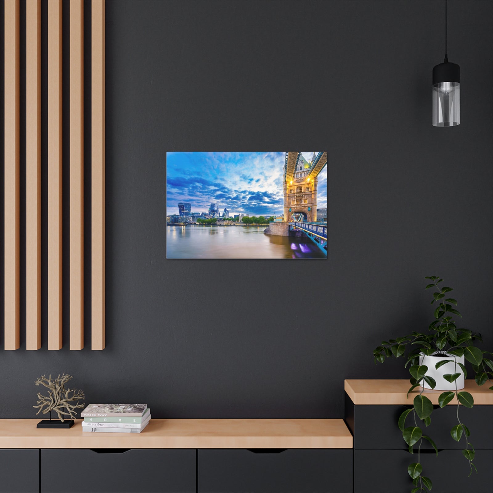 London Daytime Skyline Canvas Artwork High-Quality Breathtaking Stunning Cityscape for Home Decor Ready to Hang-Express Your Love Gifts