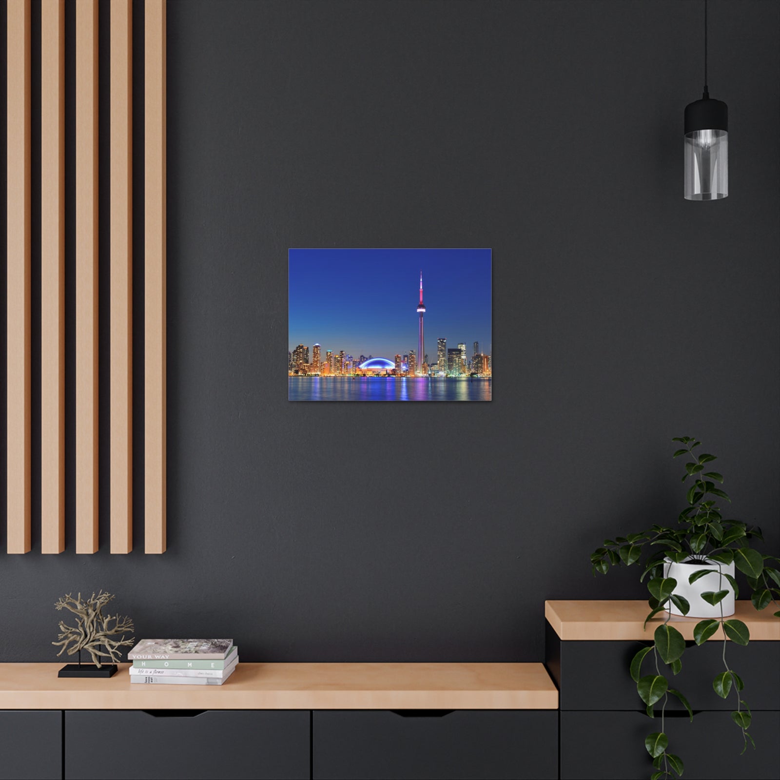 Toronto Night Skyline Canvas Artwork High-Quality Breathtaking Stunning Cityscape for Home Decor Ready to Hang-Express Your Love Gifts