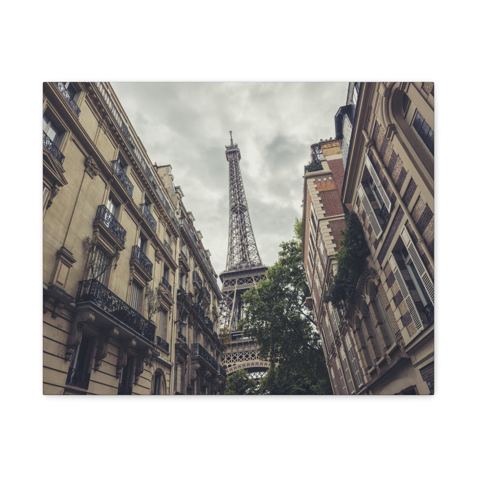 Paris Eiffel Tower Street View France Canvas Artwork High-Quality Breathtaking French City for Home Decor Ready to Hang-Express Your Love Gifts