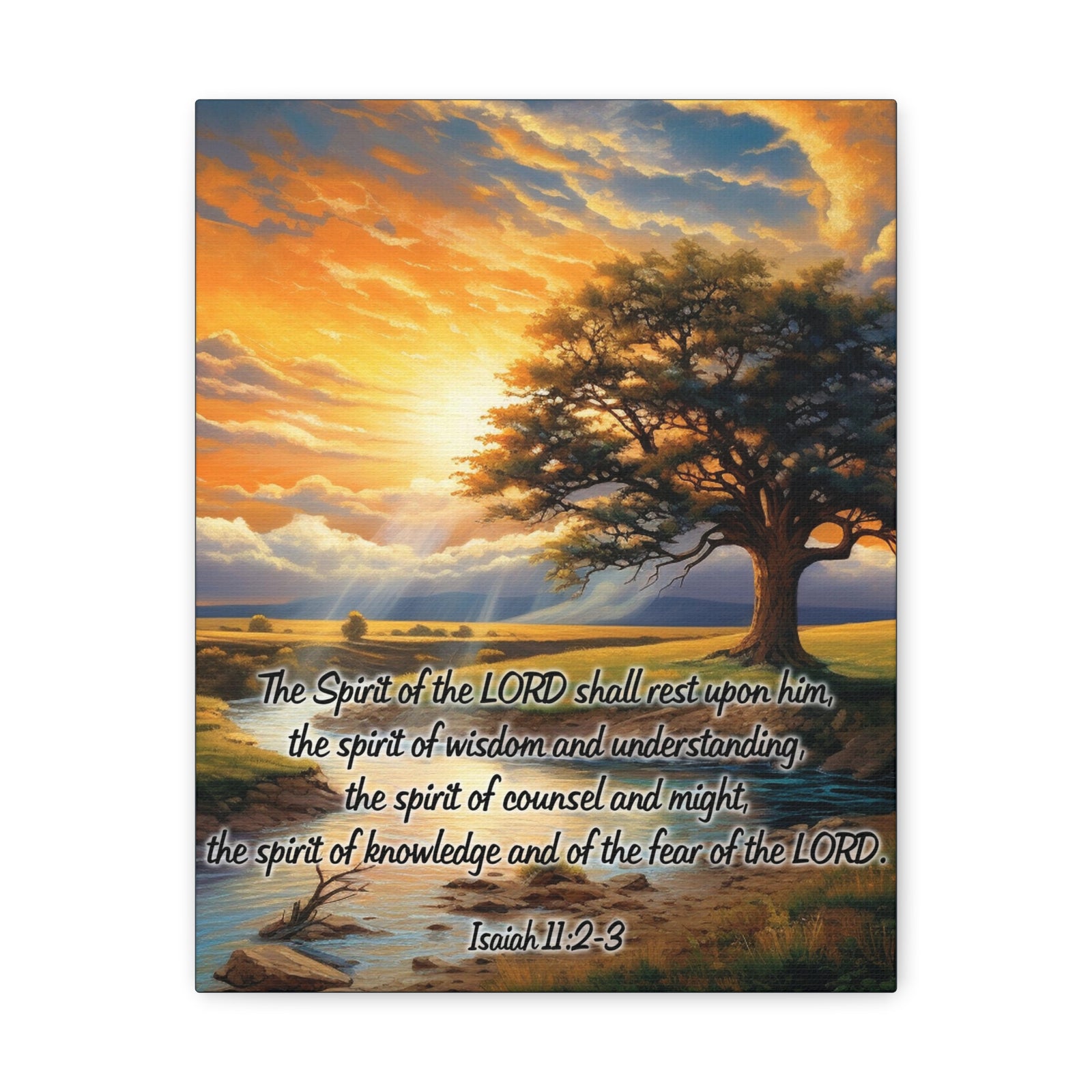 Scripture Walls Spirit of the LORD Isaiah 11:2 KJV Christian Wall Art Print Ready to Hang Unframed-Express Your Love Gifts