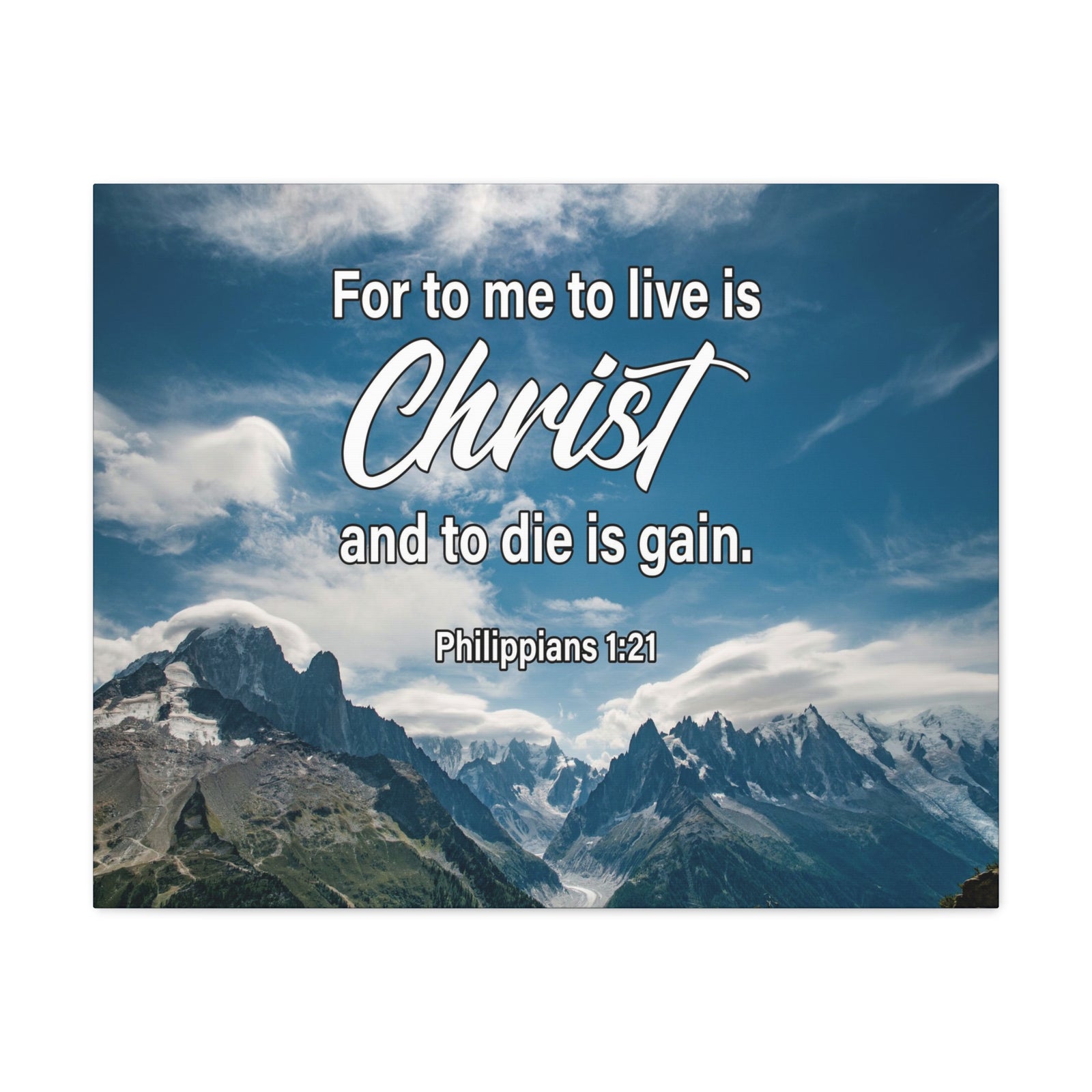 Bible Verse Canvas To Live is Christ Philippians 1:21 Wall Art Christian Home Decor-Express Your Love Gifts
