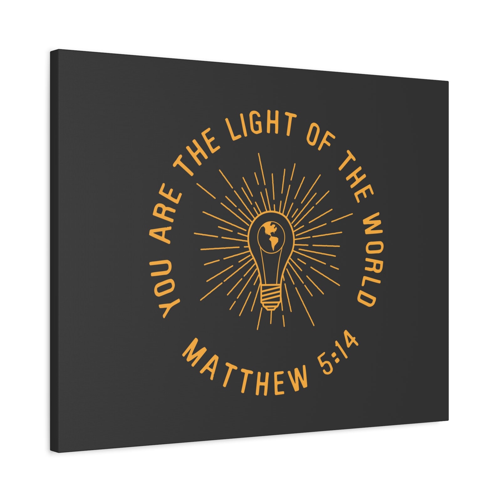Scripture Canvas You Are The Light Matthew 5:14 Christian Wall Art Bible Verse Print Ready To Hang-Express Your Love Gifts