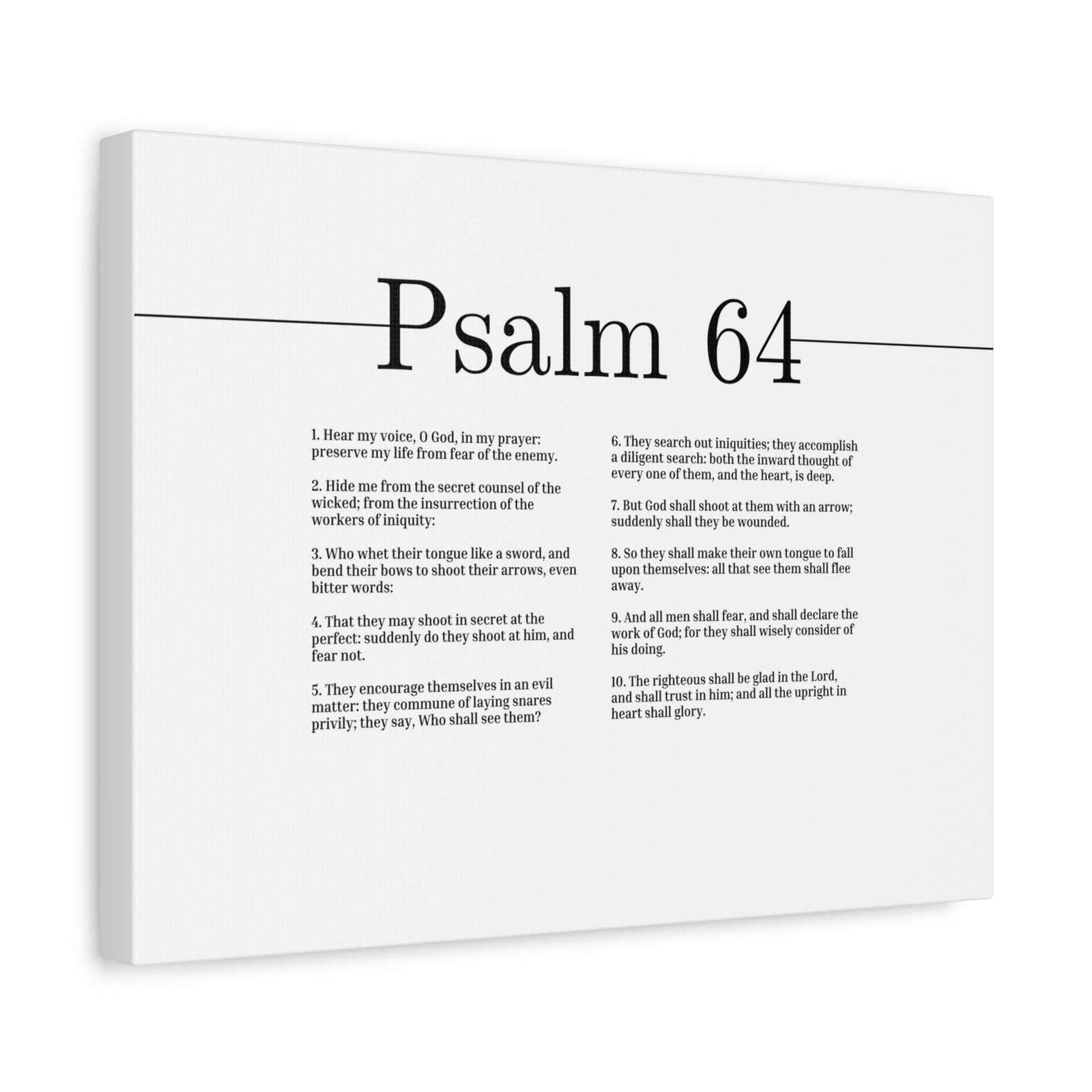 Scripture Canvas Shall Be Glad In The Lord Psalm 64 Christian Wall Art Bible Verse Print Ready to Hang-Express Your Love Gifts
