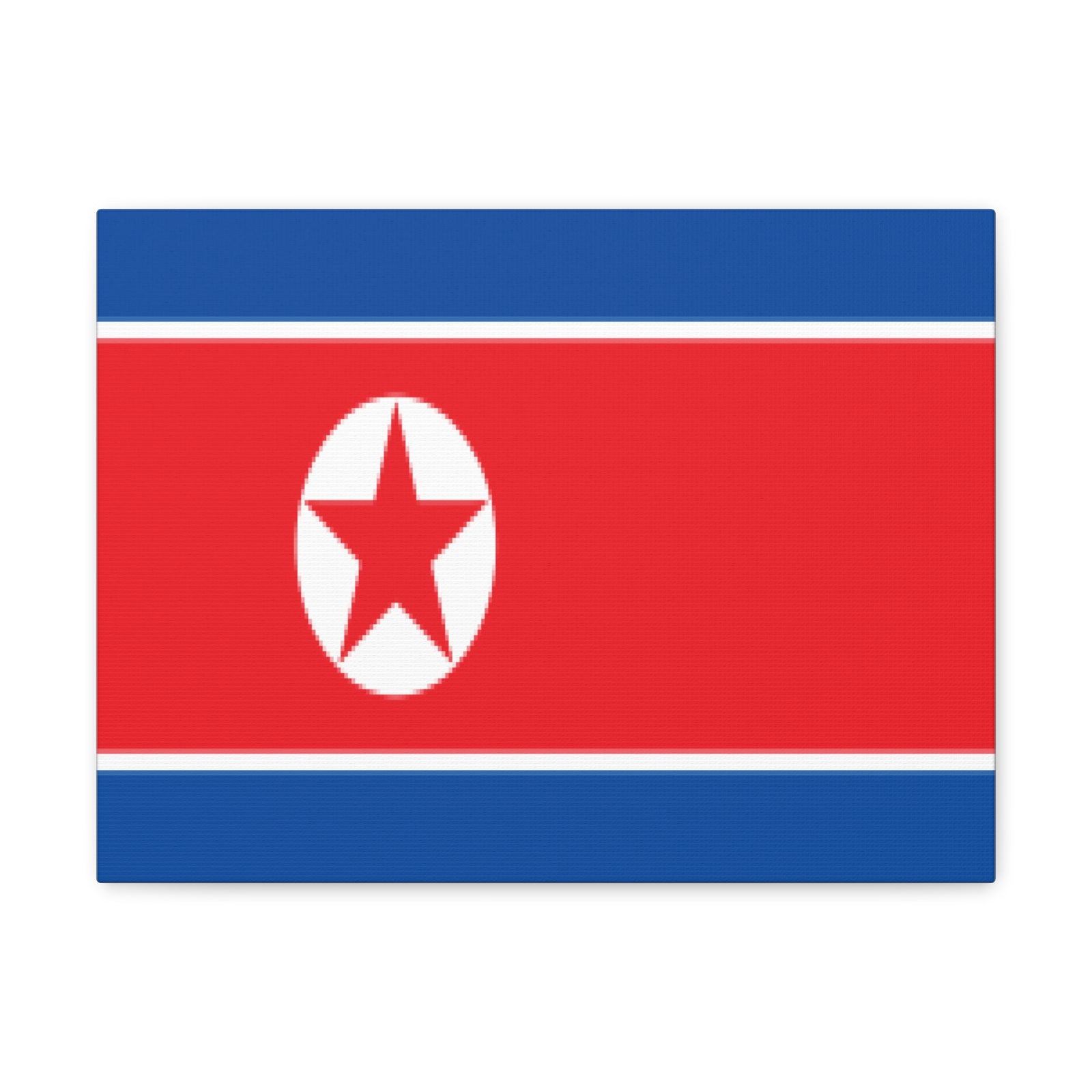 North Korea Country Flag Canvas Vibrant Wall Art Unframed Home Decor-Express Your Love Gifts