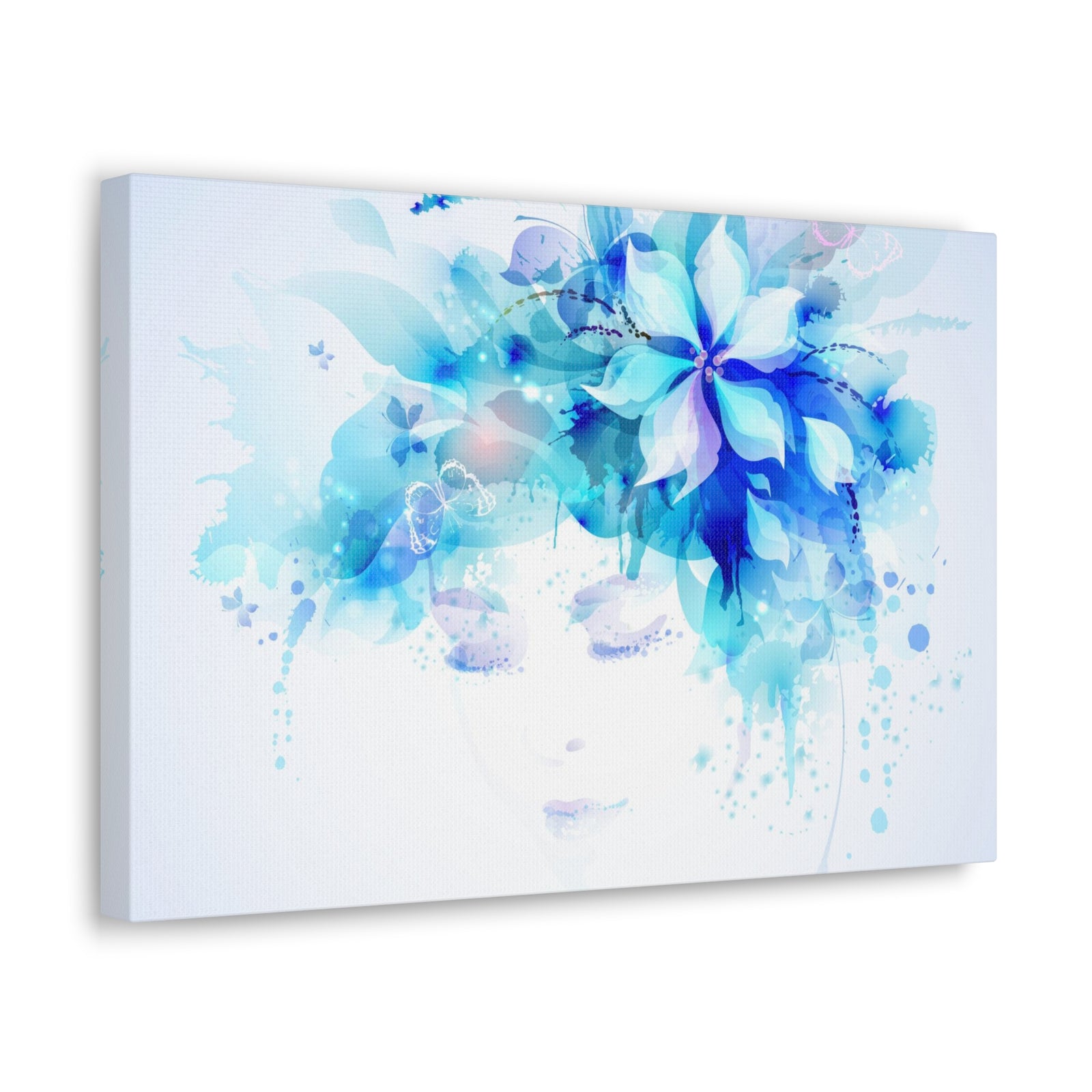 Beautiful Women With Abstract Elements And Butterflies Flower Canvas Wall Art for Home Decor Ready-to-Hang-Express Your Love Gifts