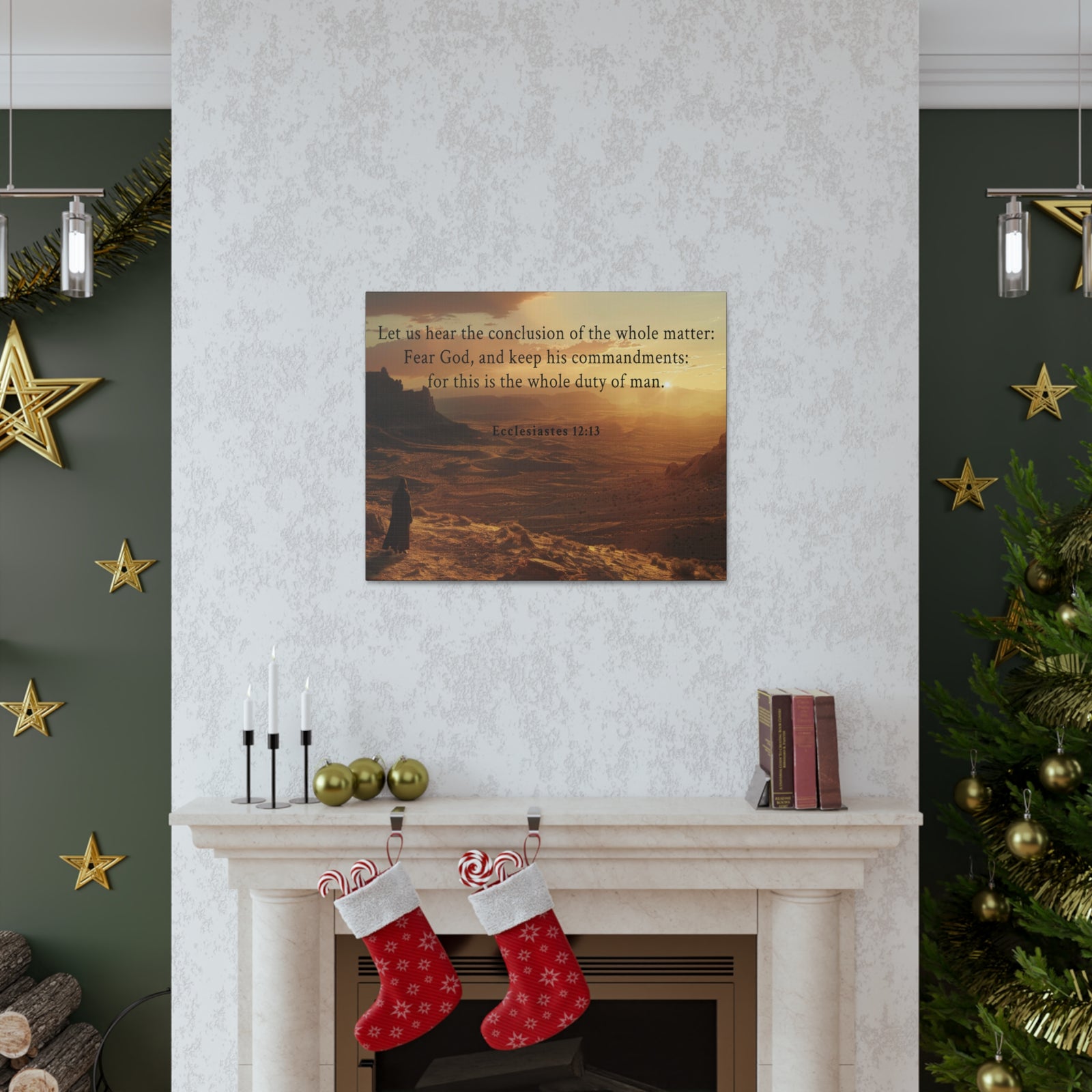 Scripture Walls Ecclesiastes 12:13 Bible Verse Canvas Christian Wall Art Ready to Hang Unframed-Express Your Love Gifts