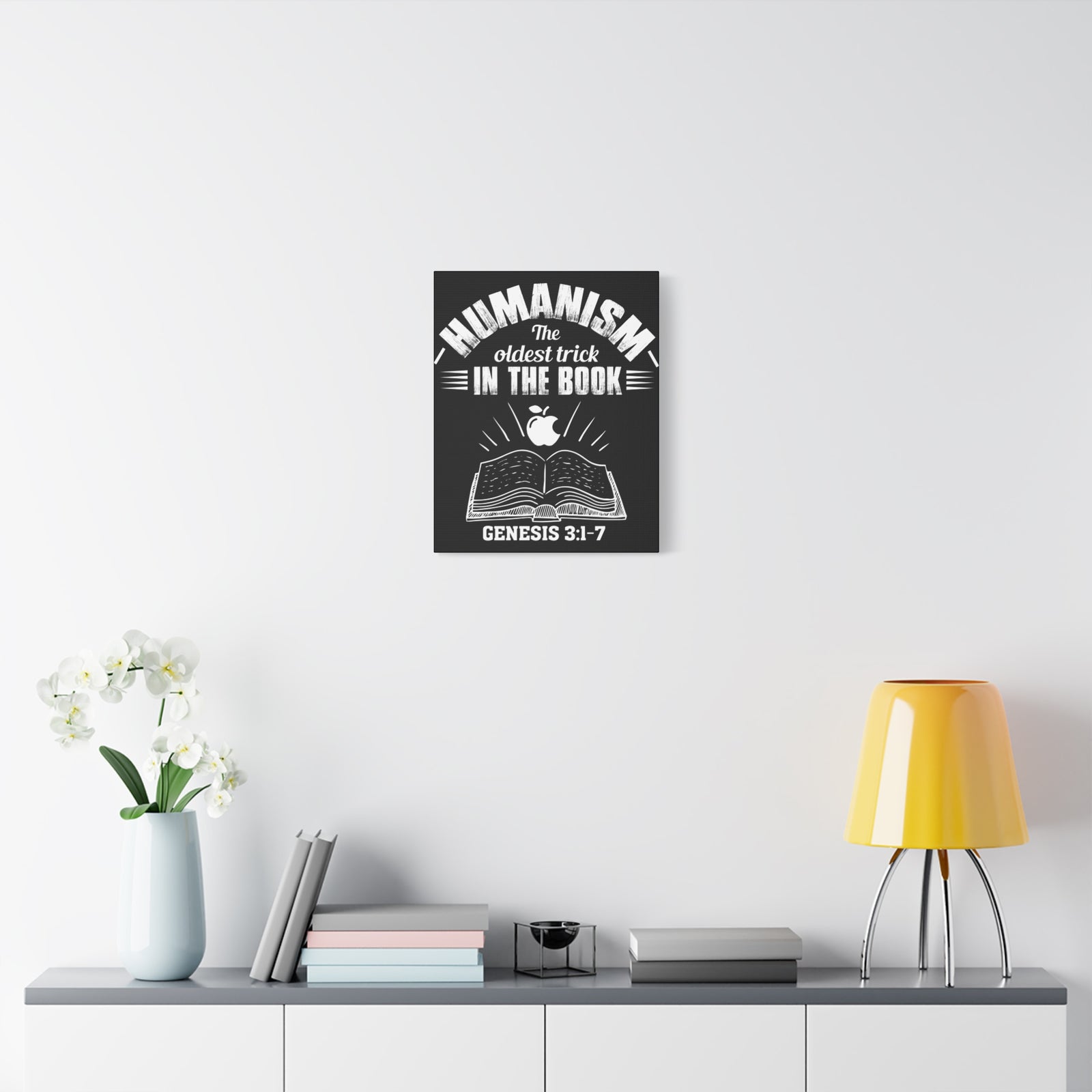 Scripture Walls Genesis 3:1-7 Humanism Bible Verse Canvas Christian Wall Art Ready to Hang Unframed-Express Your Love Gifts