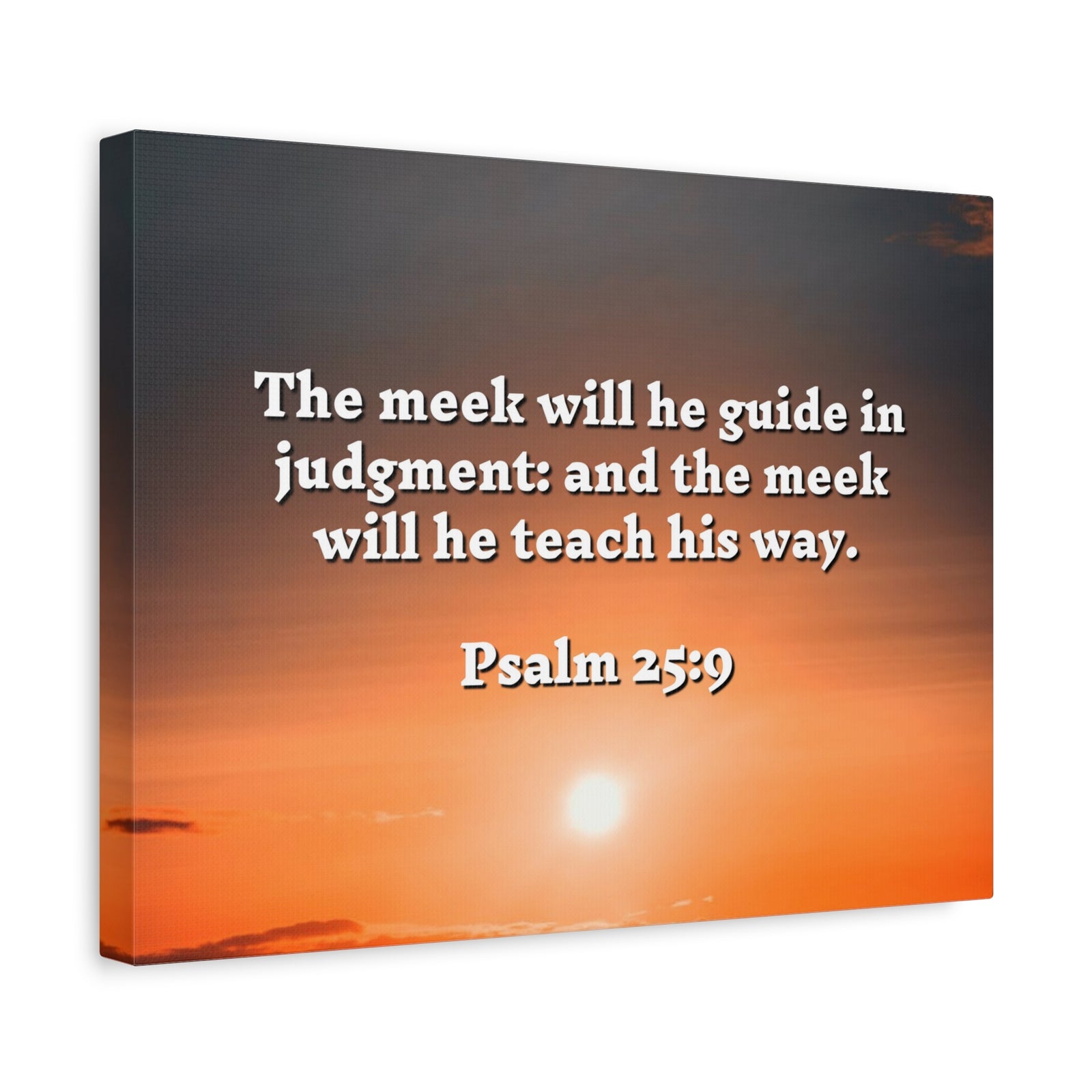 Scripture Walls Guide In Judgement Psalm 25:9 Bible Verse Canvas Christian Wall Art Ready to Hang-Express Your Love Gifts