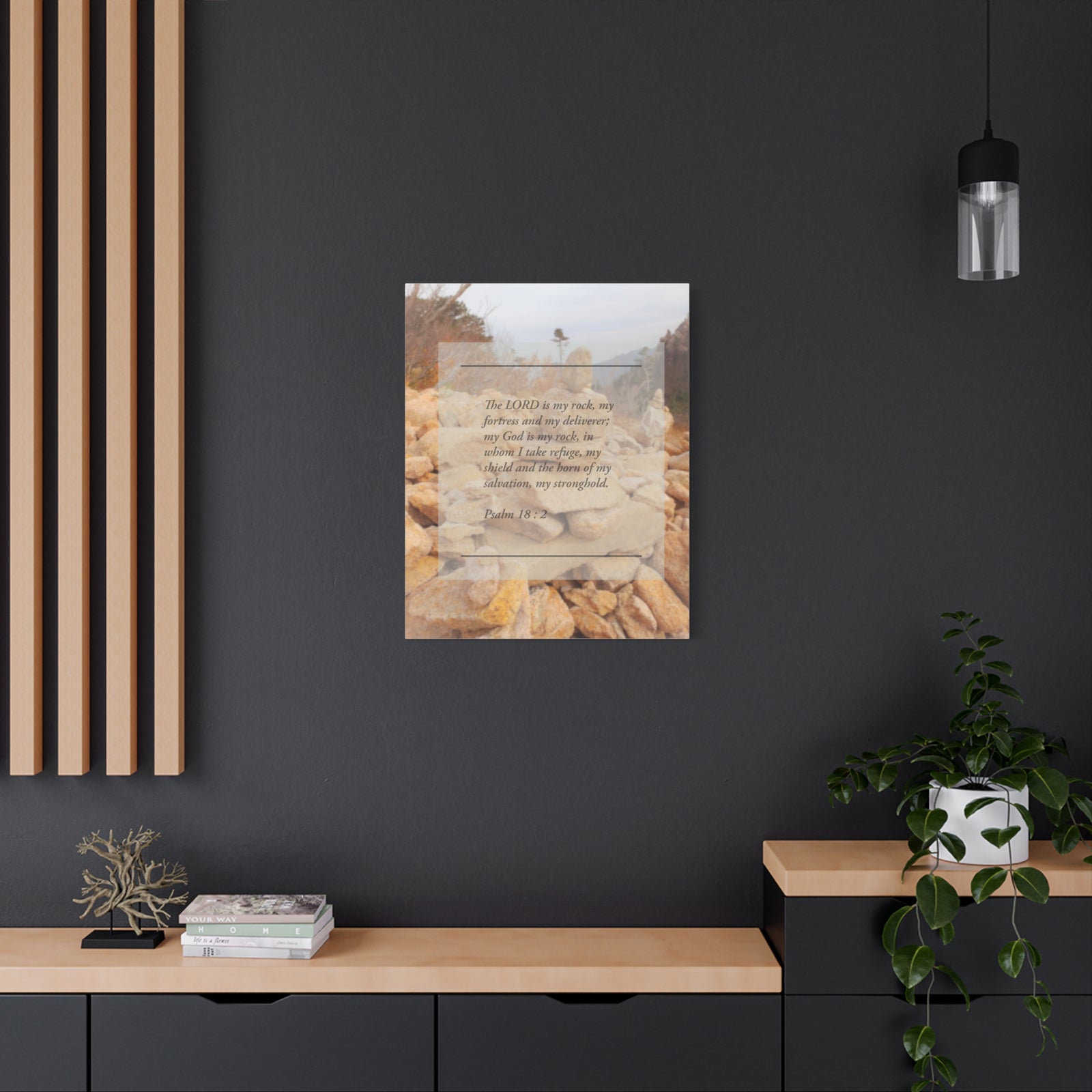 Scripture Walls Horn Of My Salvation Psalm 18:2 Bible Verse Canvas Christian Wall Art Ready to Hang-Express Your Love Gifts