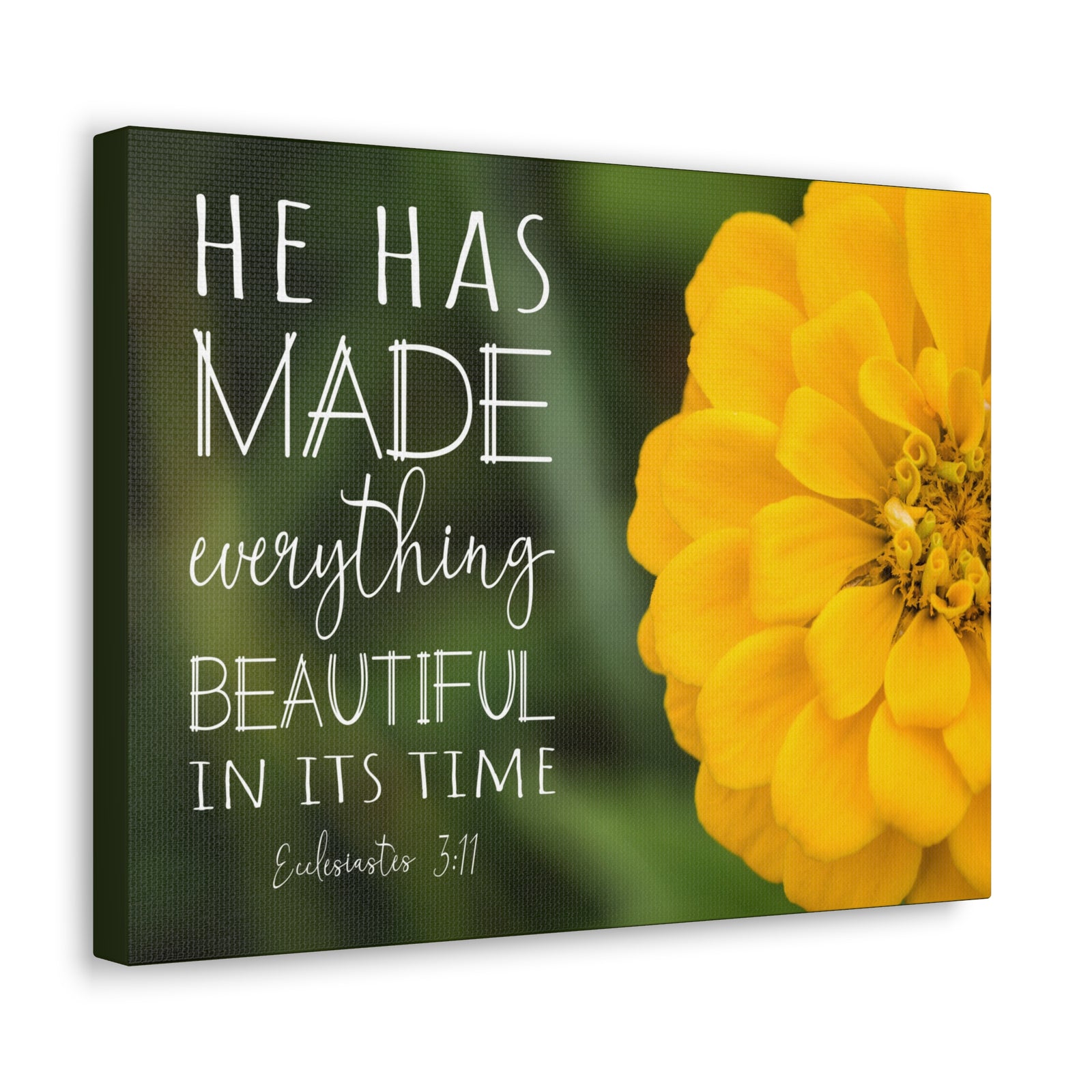 Scripture Walls Beautiful In Its Time Ecclesiastes 3:11 Bible Verse Canvas Christian Wall Art Ready to Hang-Express Your Love Gifts