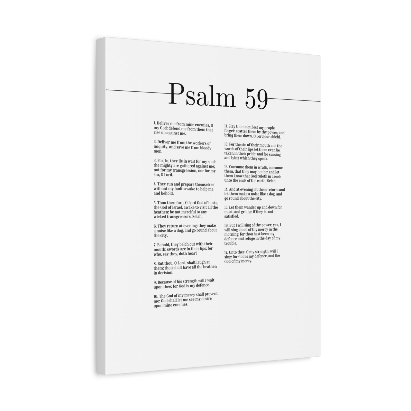 Scripture Canvas O Lord Our Shield Psalm 59 Christian Wall Art Bible Verse Print Ready to Hang-Express Your Love Gifts